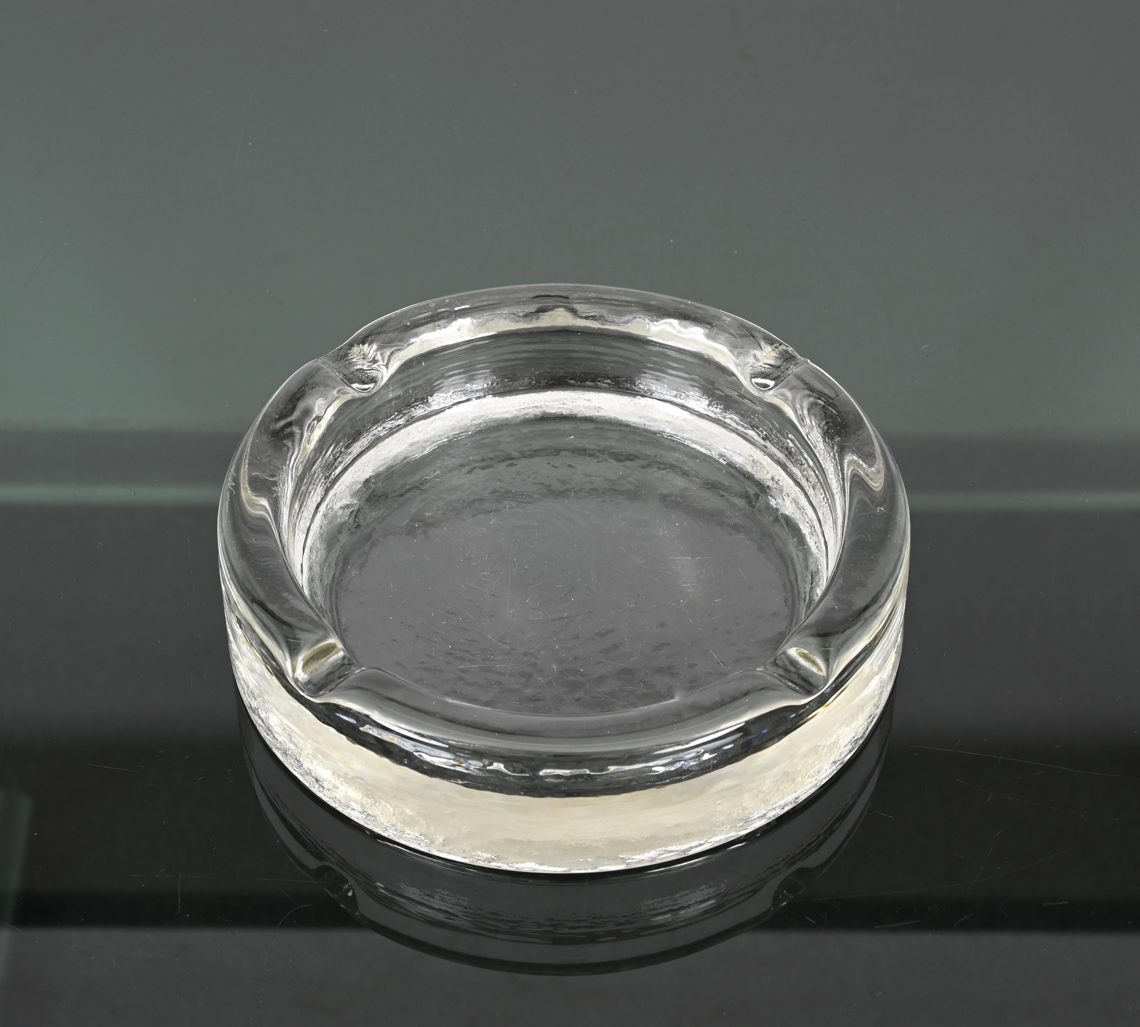 Nason & Co. Aschenbecher aus Murano-Eisglas „Collection“ für Cleto Munari, Italien 1980er Jahre (Glas) im Angebot