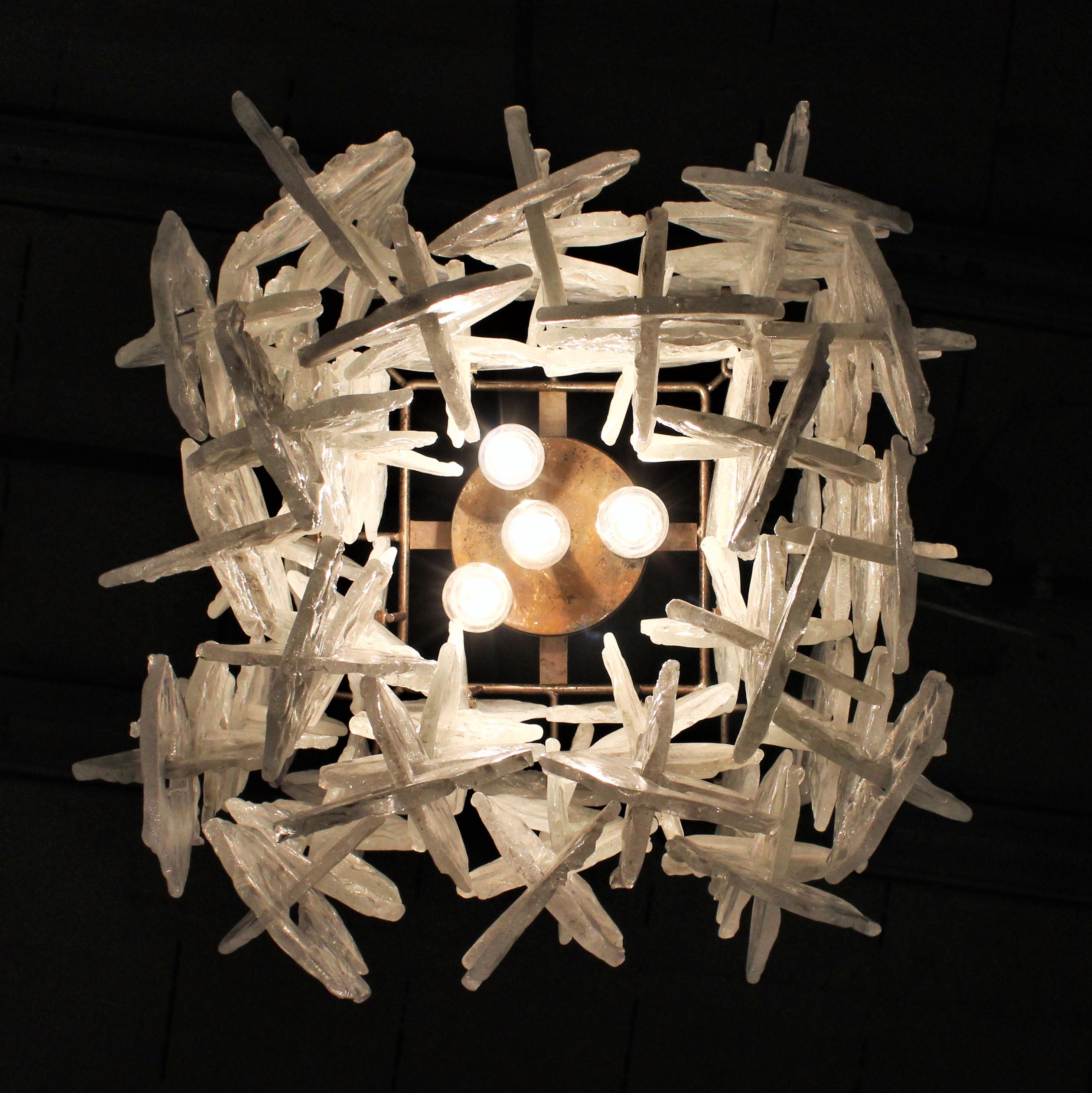 Nason for Mazzega Murano Glass Chandelier Made of Modular Elements 1960s Italy 10