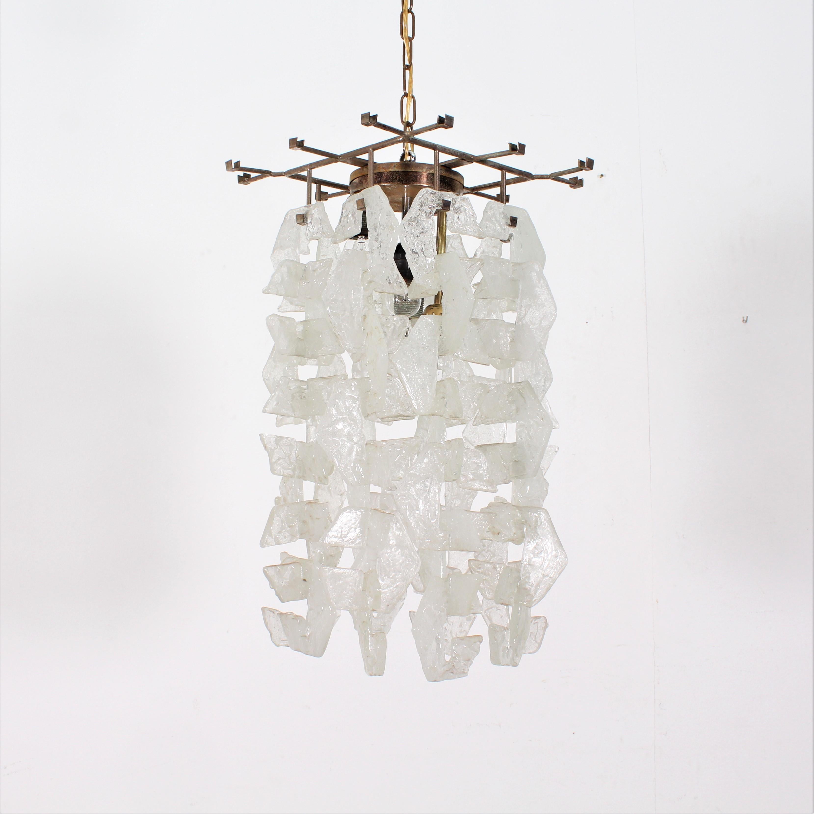 Nason for Mazzega Murano Glass Chandelier Made of Modular Elements 1960s Italy 11