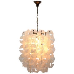 Nason for Mazzega Murano Glass Chandelier Made of Modular Elements 1960s Italy