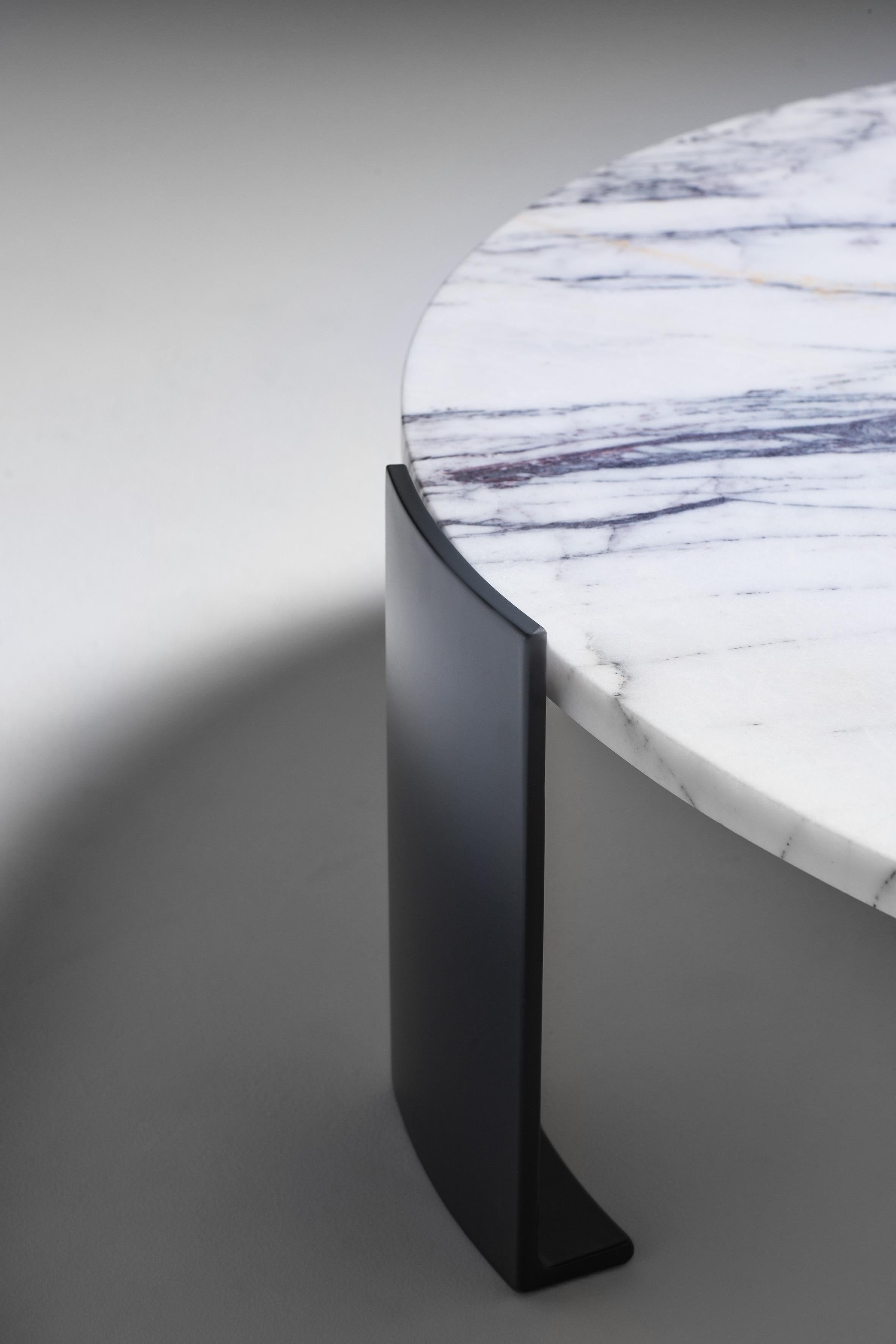 Lacquered Nassau Table Coffee Table, Marble, Memphis, France, Le Berre Vevaud For Sale