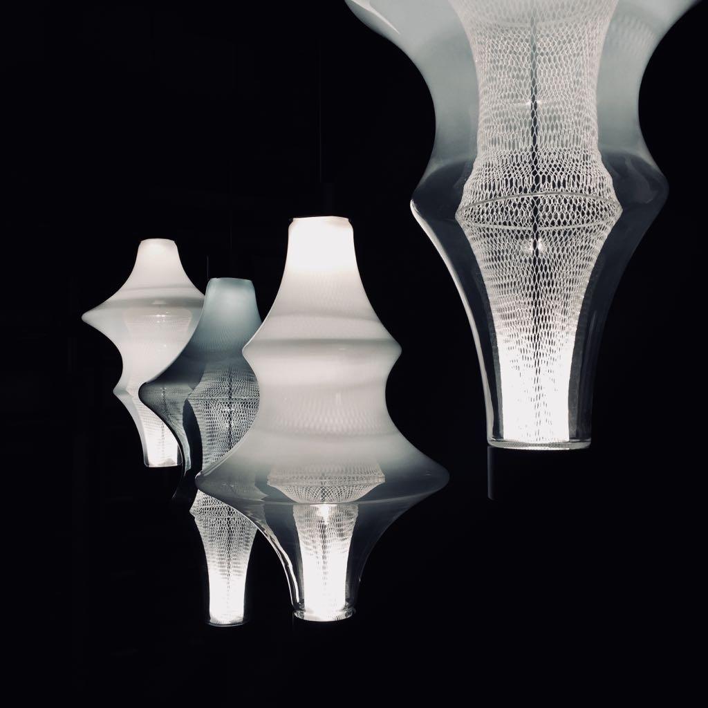 Nasse 02 Large by Marco Zito & BTM - Lampe pendante en verre soufflé de Murano en vente 1