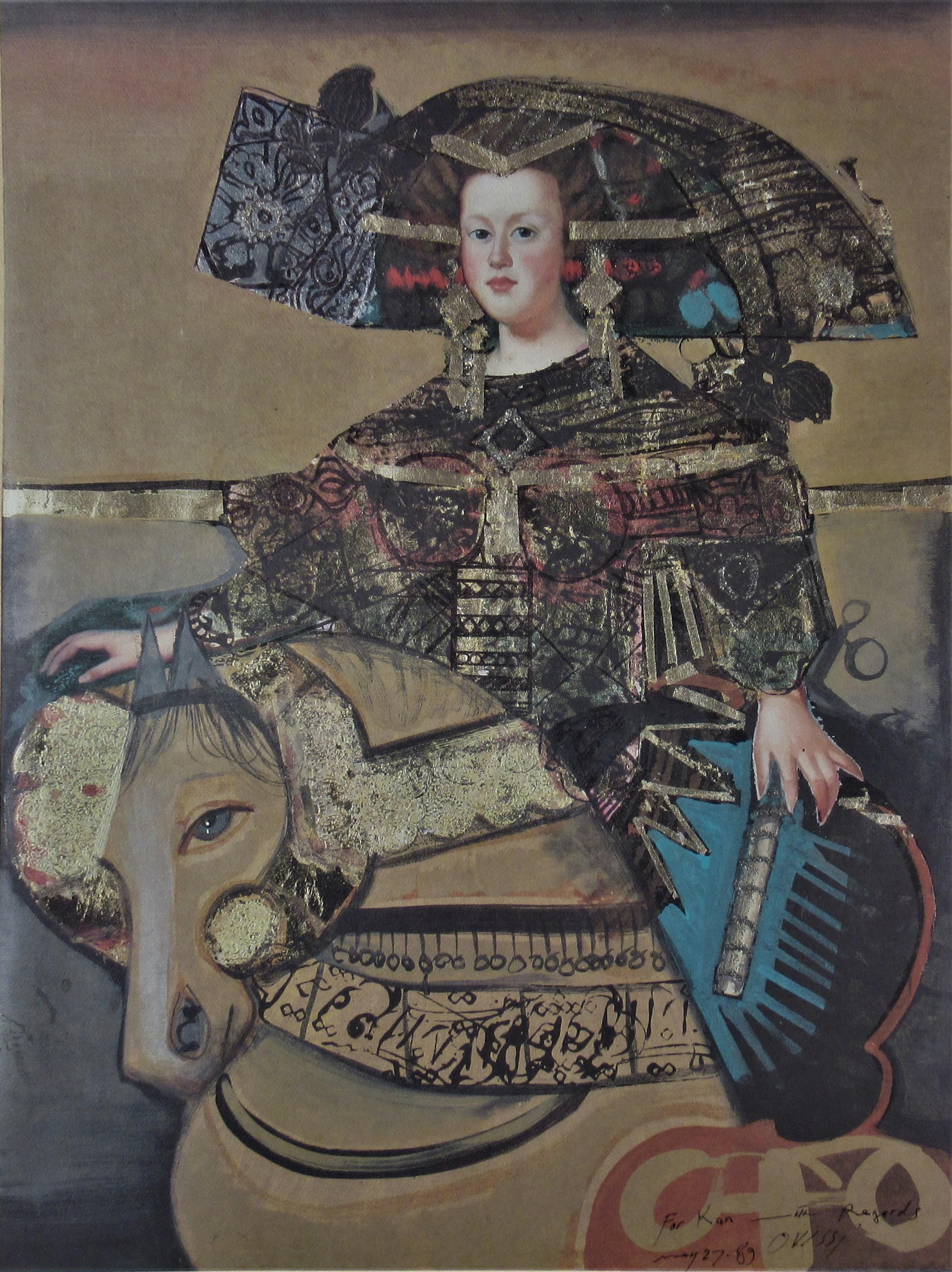 Nasser Ovissi Animal Print - Woman with Horse