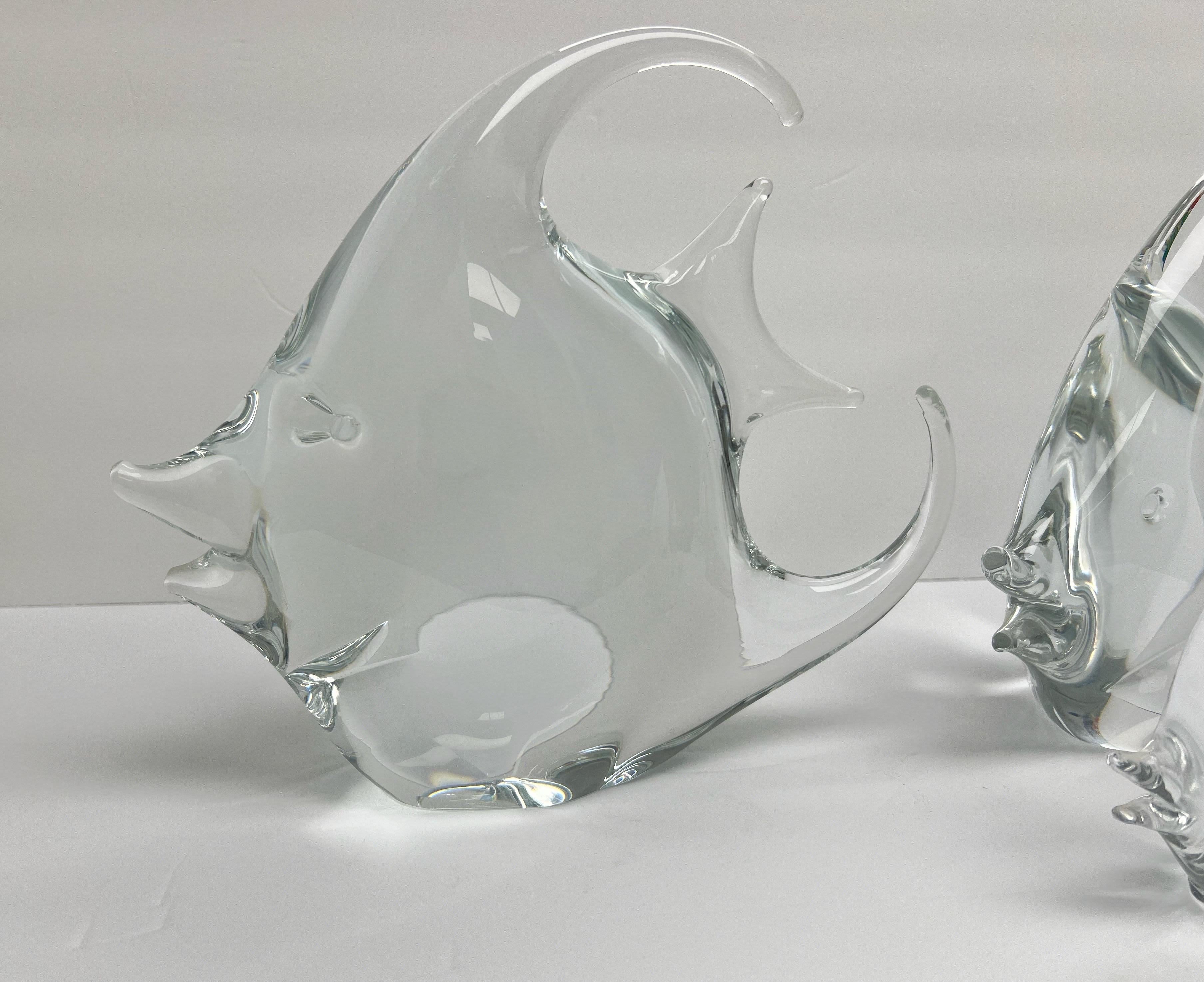 Escultura de cristal de Murano Nasson de la familia del pez ángel 1970s Vidrio artístico en venta