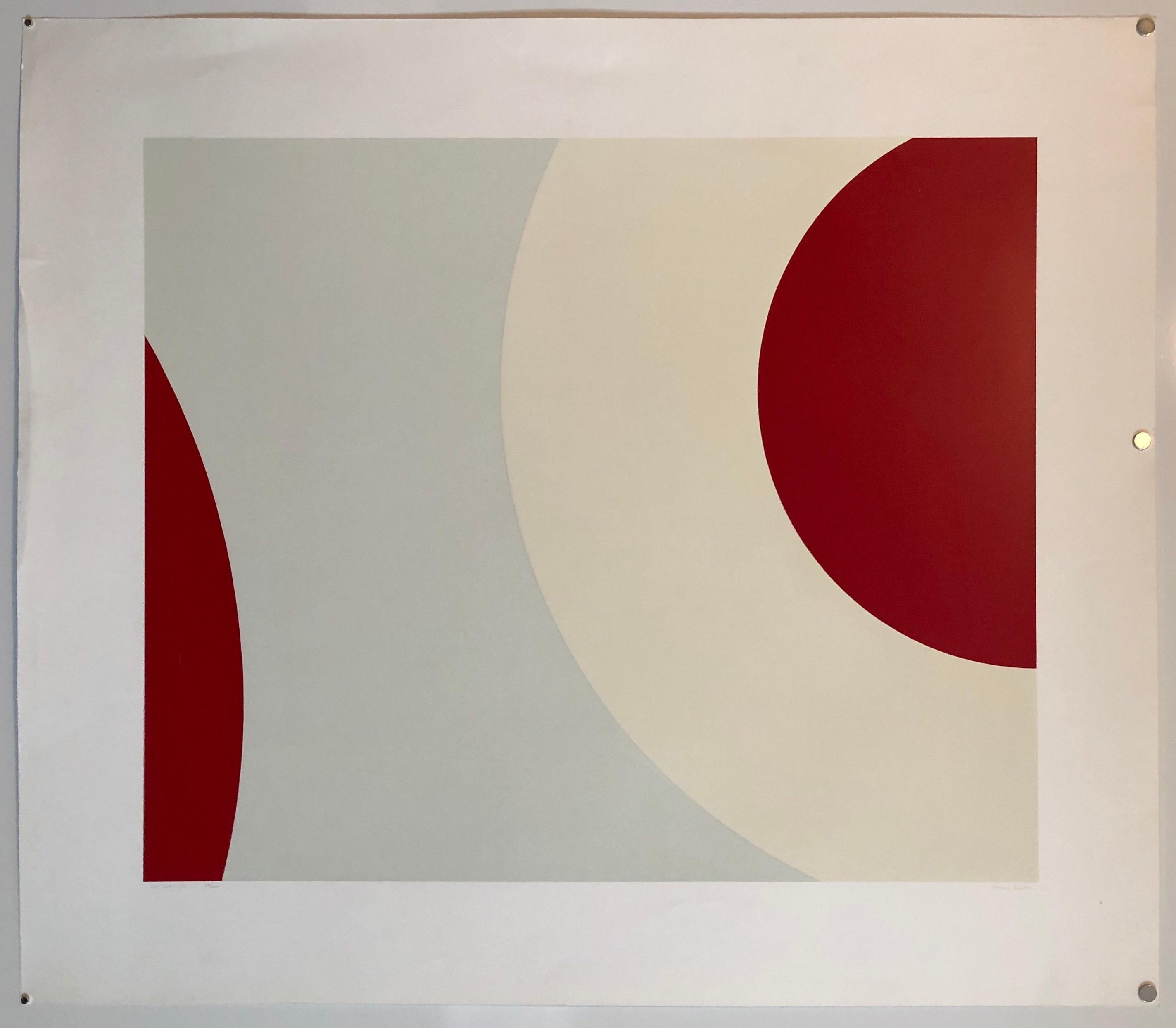 Nassos Daphnis Hard Edged Geometric Abstract Minimalist Silkscreen Op Art Print 3