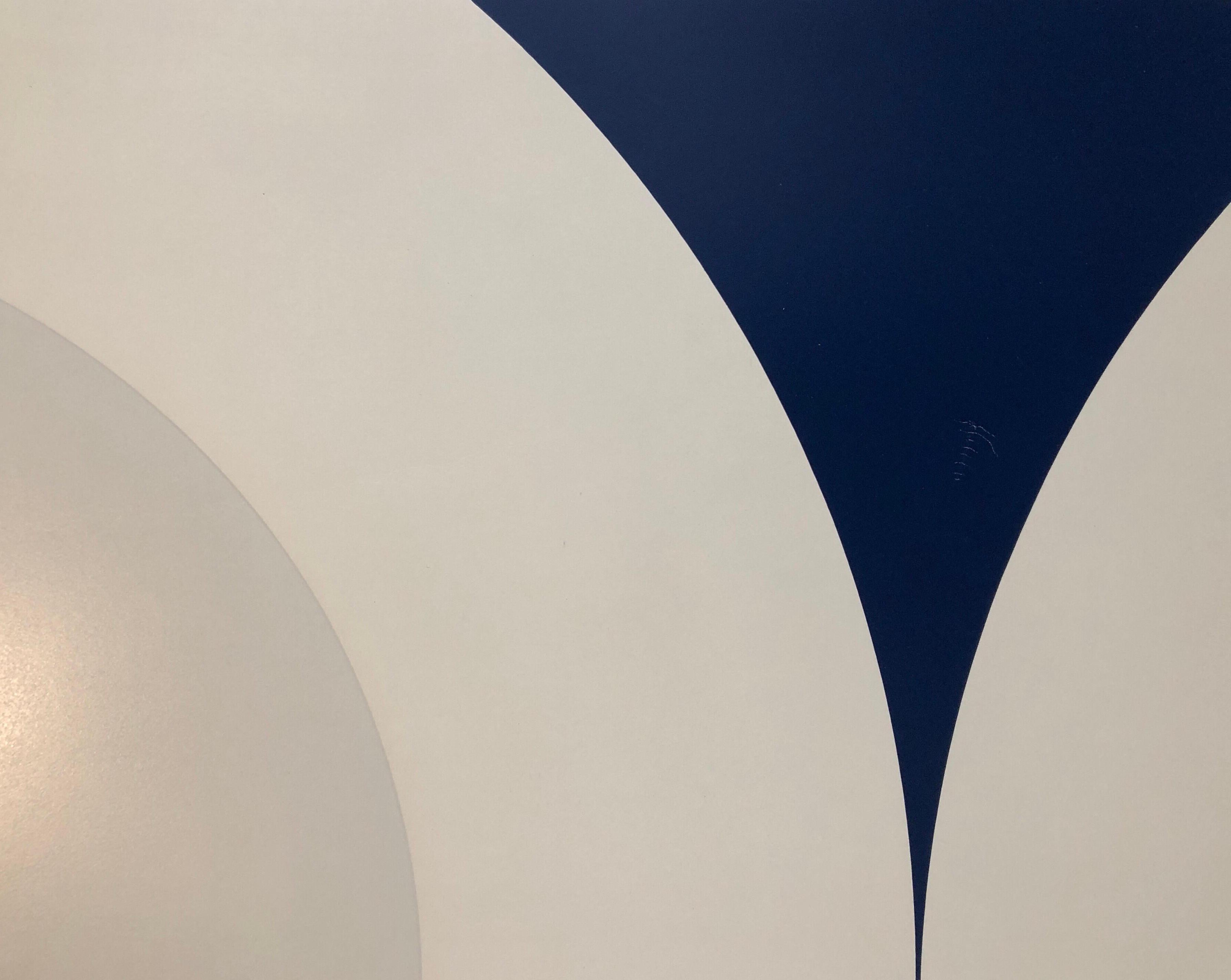 Nassos Daphnis Hard Edged Geometric Abstract Minimalist Silkscreen Op Art Print 5