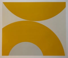 Retro Nassos Daphnis Hard Edged Geometric Abstract Minimalist Silkscreen Op Art Print