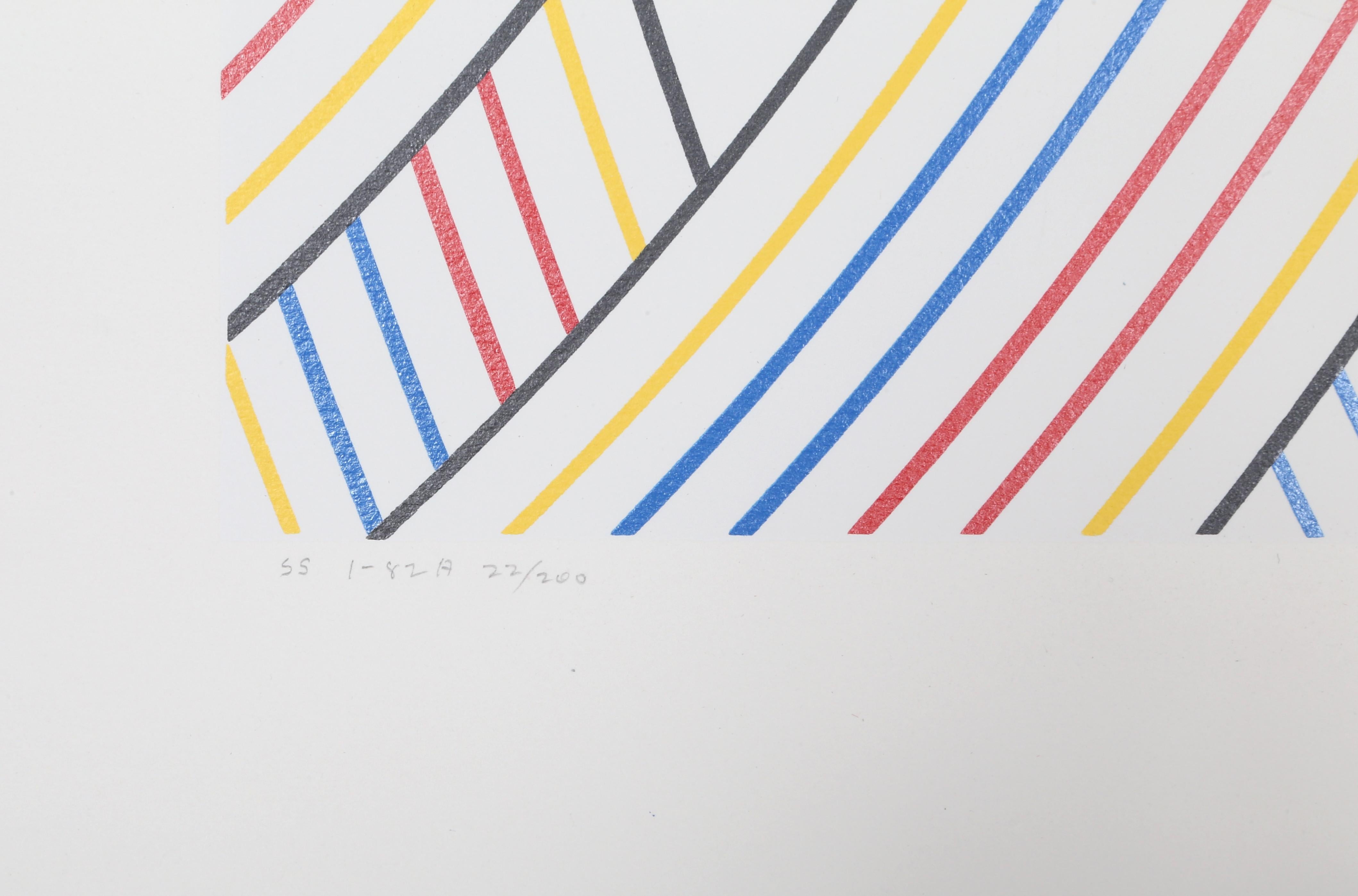 SS 1-82, Minimalist Silkscreen by Nassos Daphnis For Sale 2