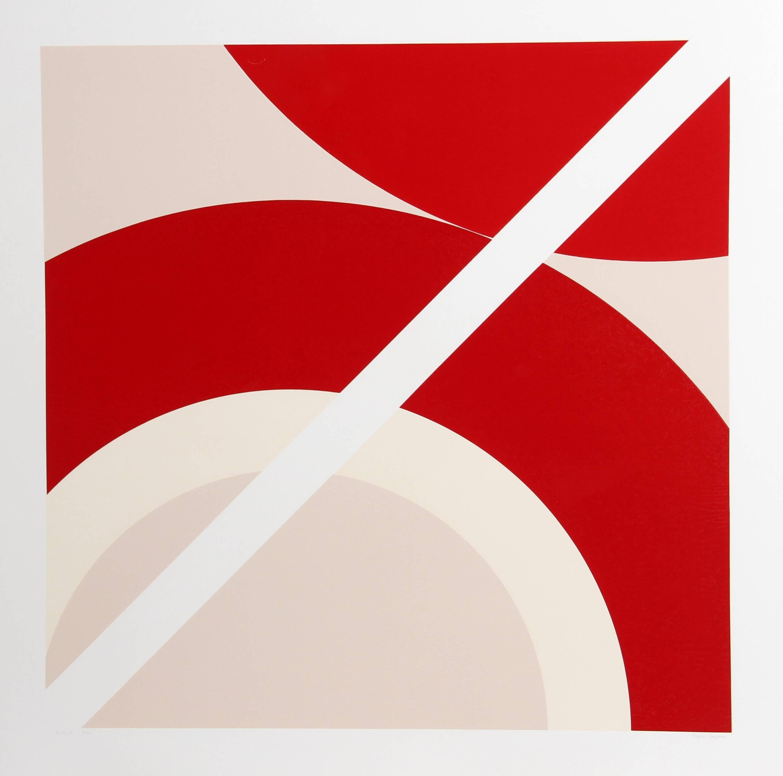 Artist:  Nassos Daphnis, Greek (1914 - 2010)
Title:  SS 17-78
Year:  1978
Medium:  Silkscreen, Signed and numbered in pencil
Edition:  120, AP 25
Image: 27 x 27 inches
Size:  35 in. x 35 in. (88.9 cm x 88.9 cm)