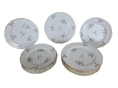 Nast In Paris, Set of 12 Louis XVI Porcelain Plates, 18th Century