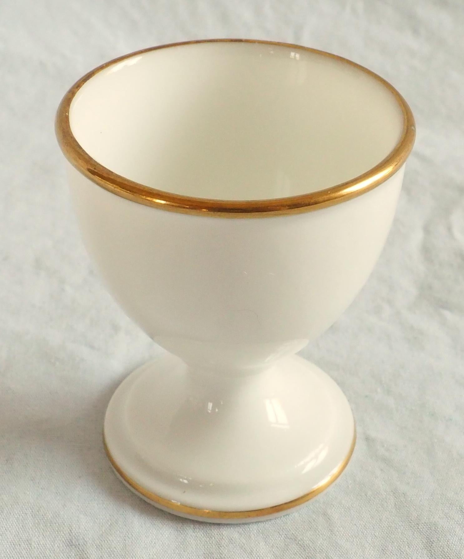 Nast Manufacture : set of 12 Empire Paris porcelain egg cups - circa 1805 For Sale 3