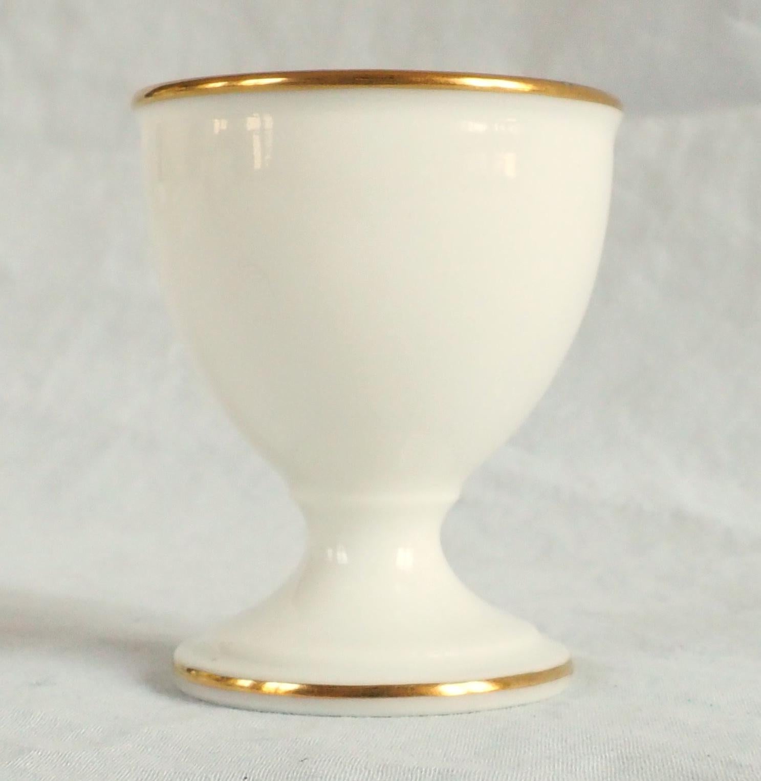 Nast Manufacture : set of 12 Empire Paris porcelain egg cups - circa 1805 For Sale 4