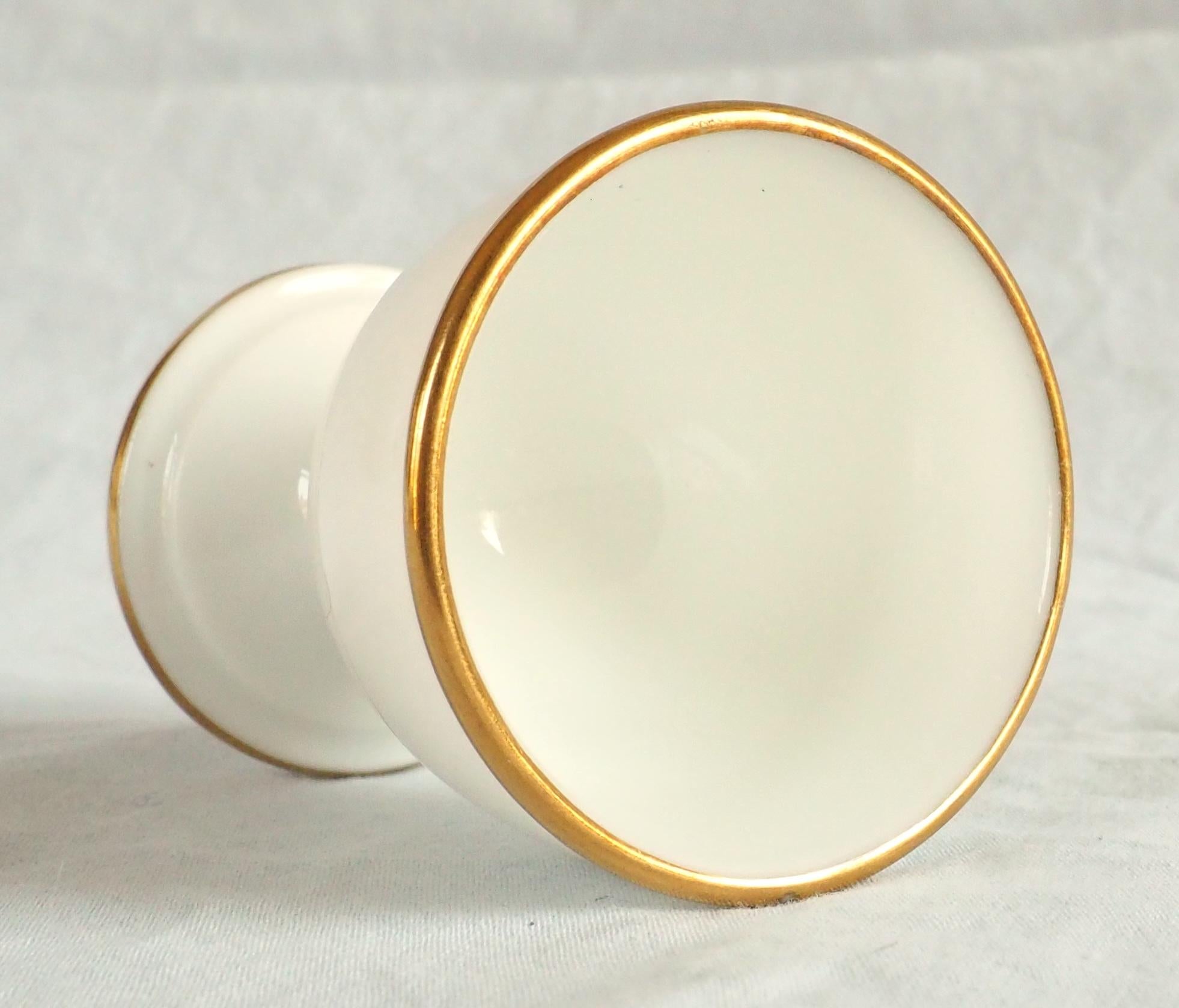 Nast Manufacture : set of 12 Empire Paris porcelain egg cups - circa 1805 For Sale 5