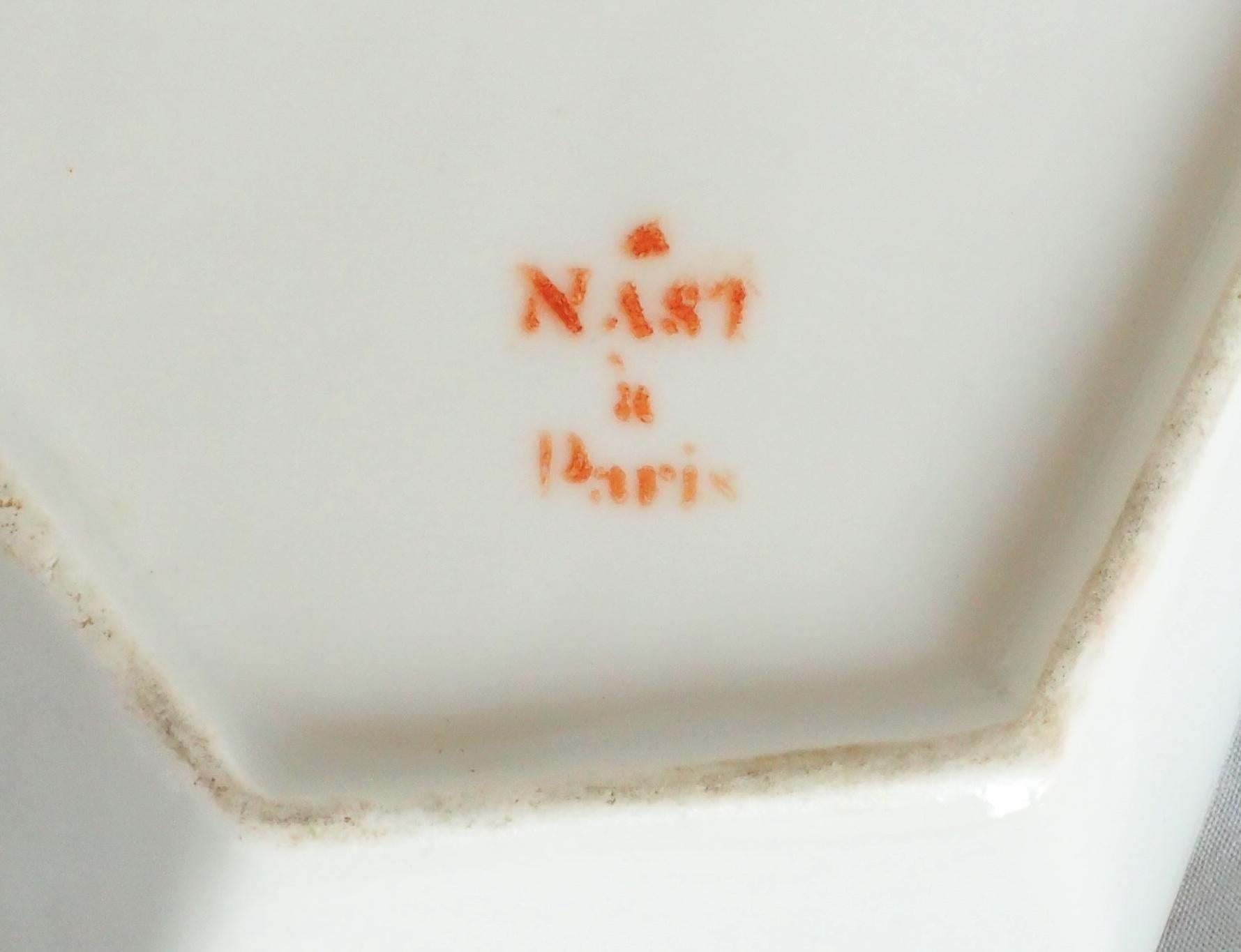 Nast Manufacture : set of 12 Empire Paris porcelain egg cups - circa 1805 For Sale 10