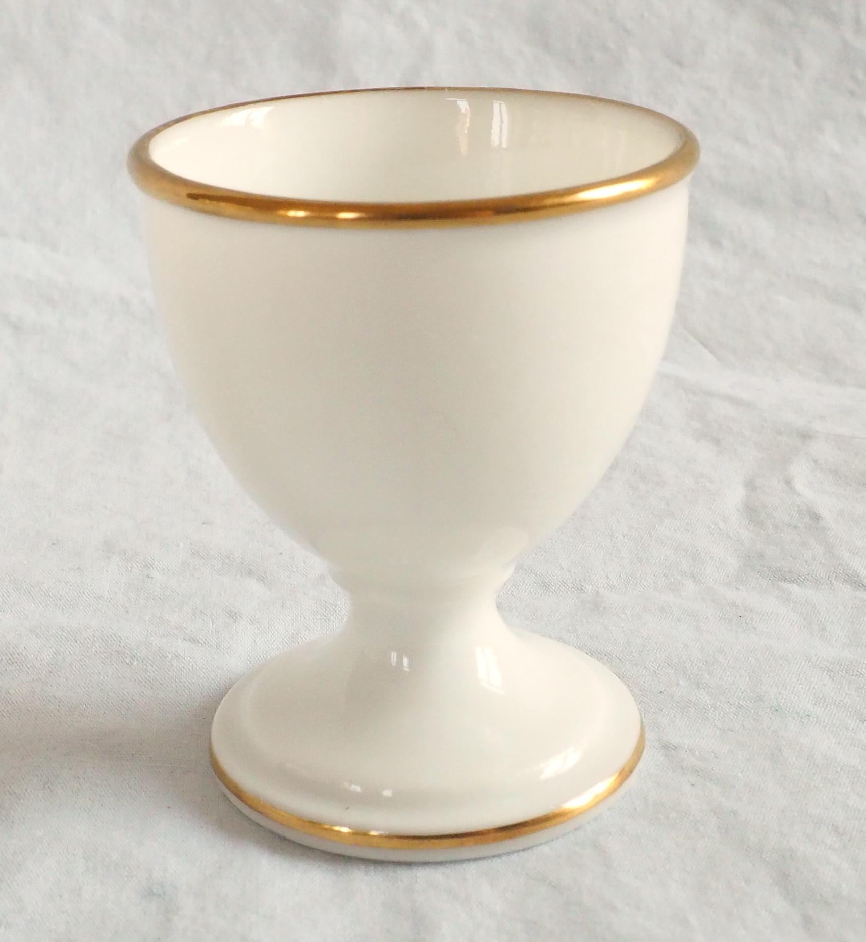 Nast Manufacture : set of 12 Empire Paris porcelain egg cups - circa 1805 For Sale 2