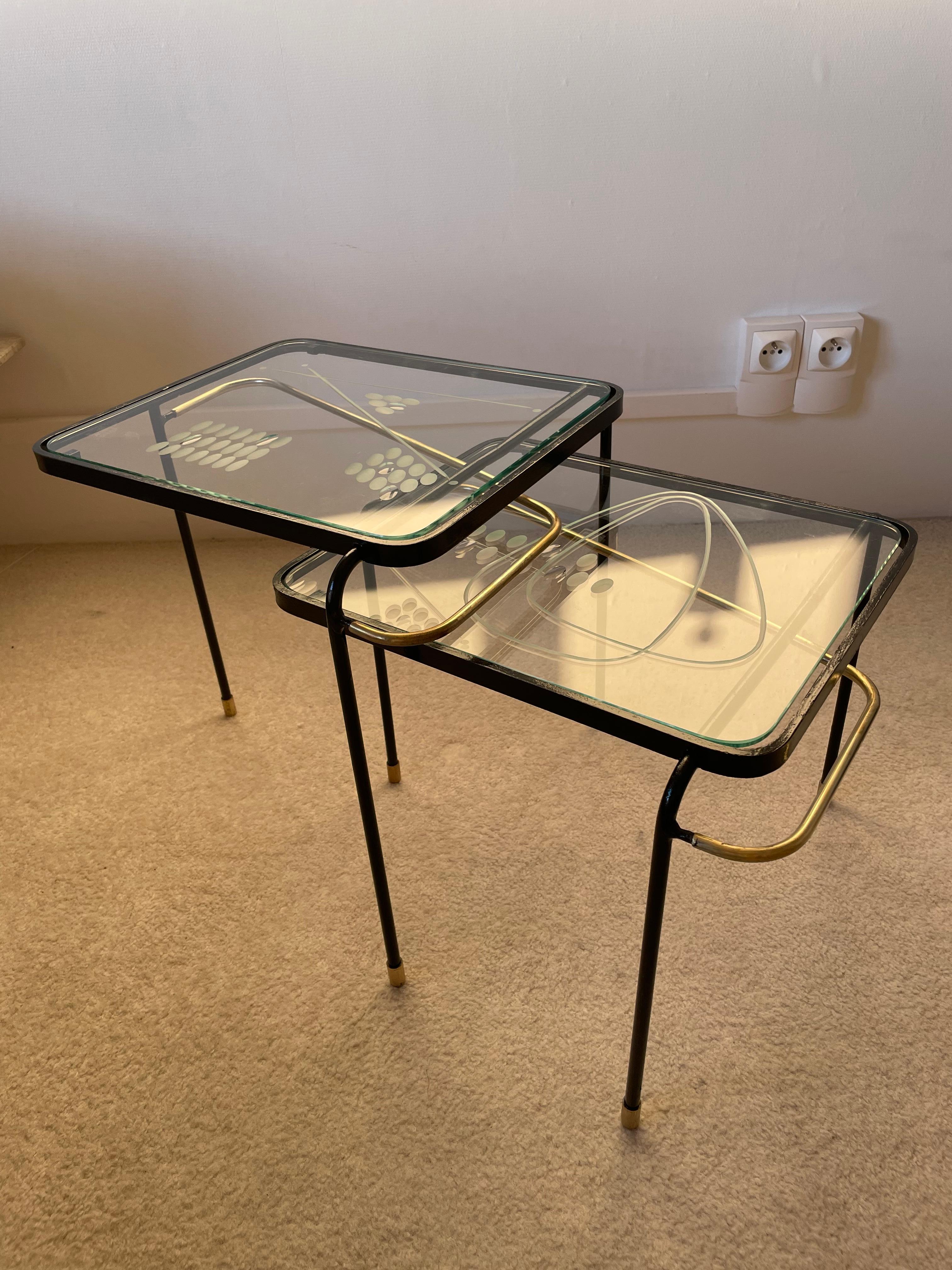 Nasting Tables by Mathieu Mategot In Good Condition For Sale In Saint-Ouen, FR
