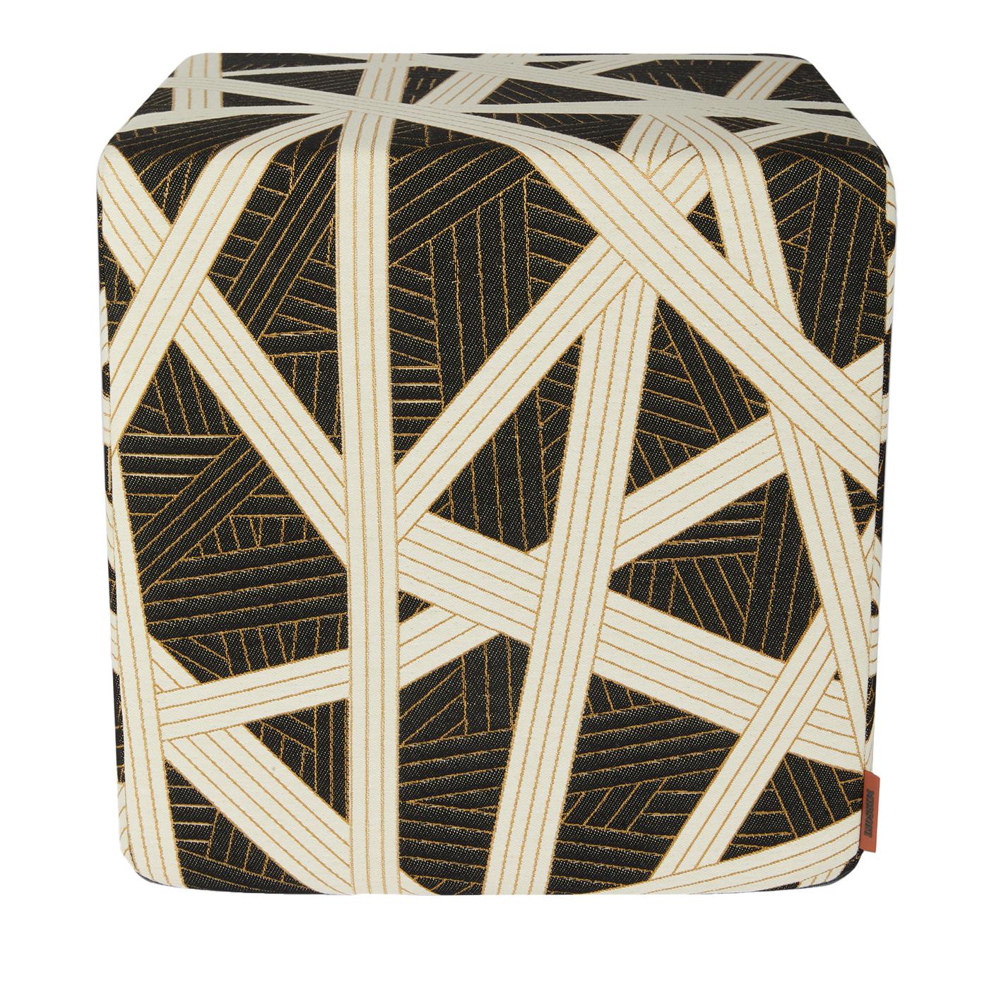 Pouf cubique à points noirs et or de Missoni Home Collection Neuf - En vente à Milan, IT