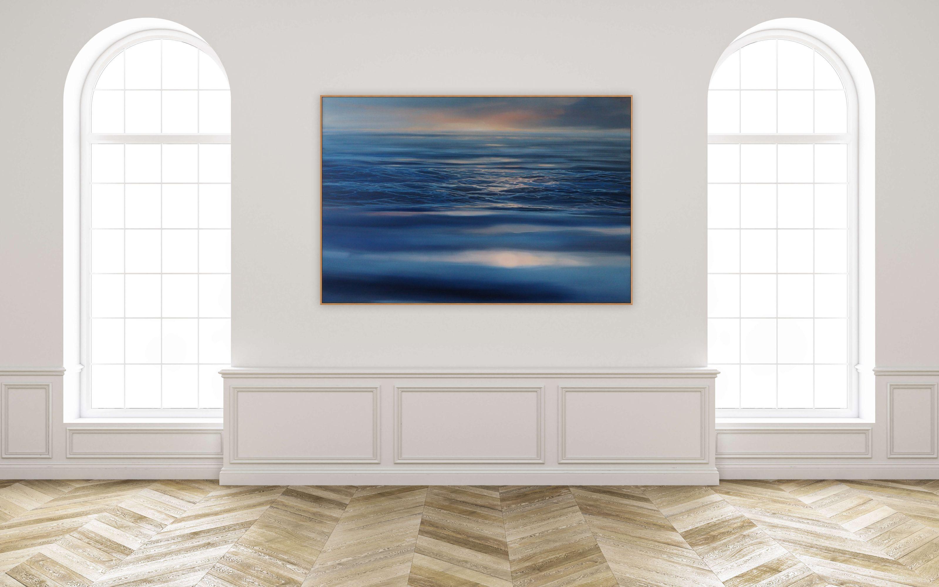 Always Chasing The Dawn- the colours of the sun rising over the ocean - Painting by Nat Anderson
