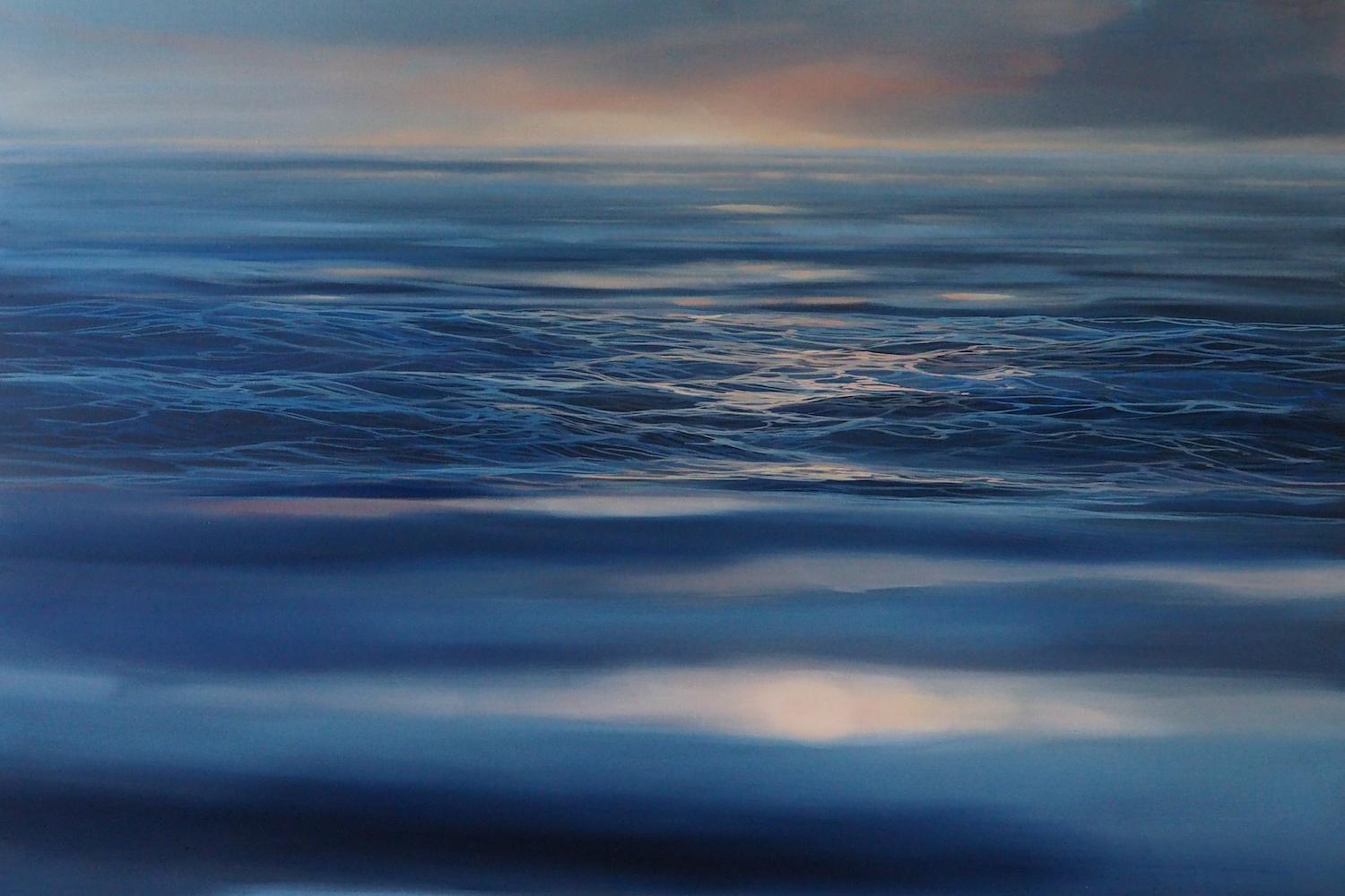 Nat Anderson Landscape Painting - Always Chasing The Dawn- the colours of the sun rising over the ocean