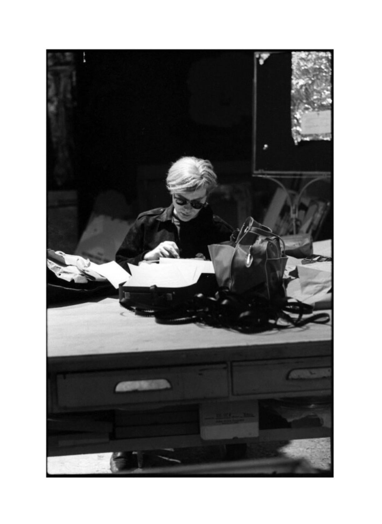 Nat Finkelstein, Andy Warhol at Typewriter NYC, 1966/2020

Intimate and contemplative portrait of Andy Warhol at The Factory, New York c.1966

Semi Gloss 250gsm conservation digital paper. This paper is especially suited to photographic image