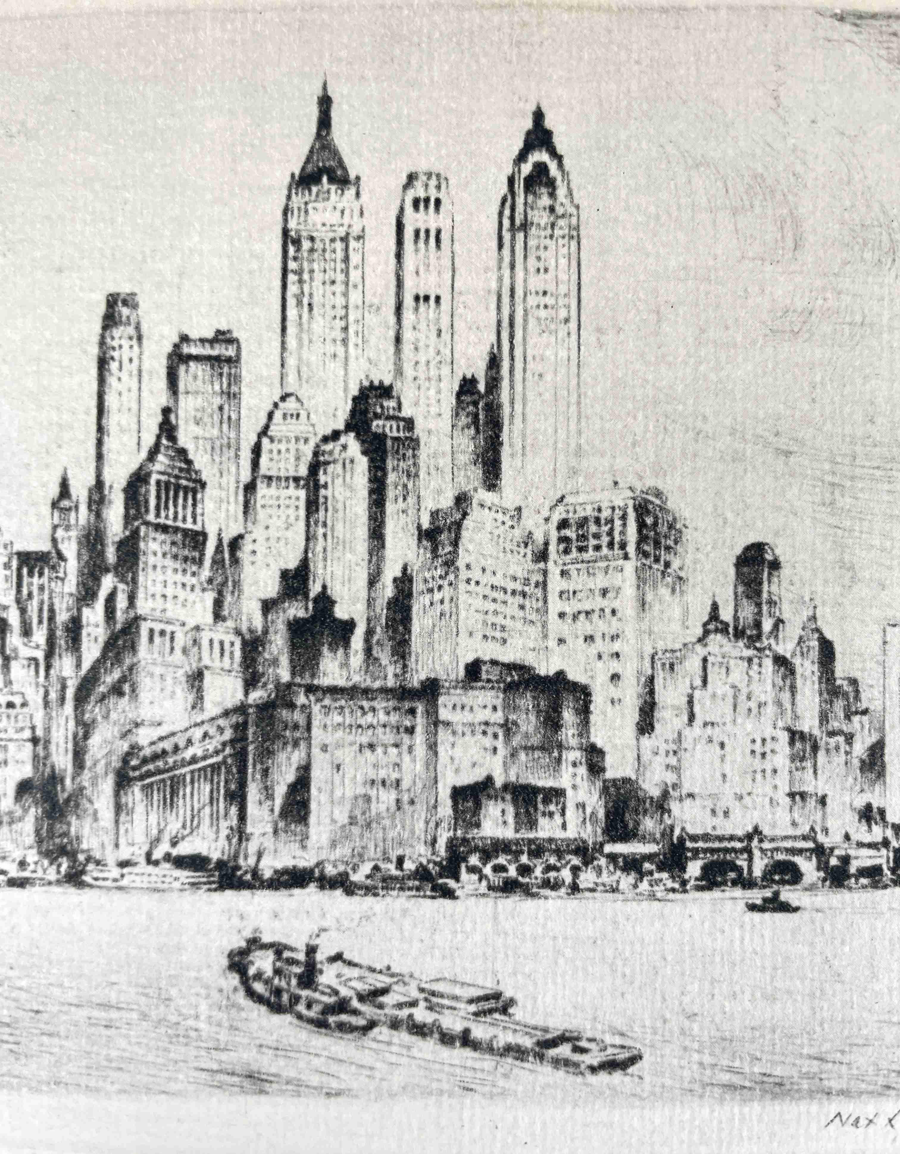 Spitze von Manhattan – Print von Nat Lowell