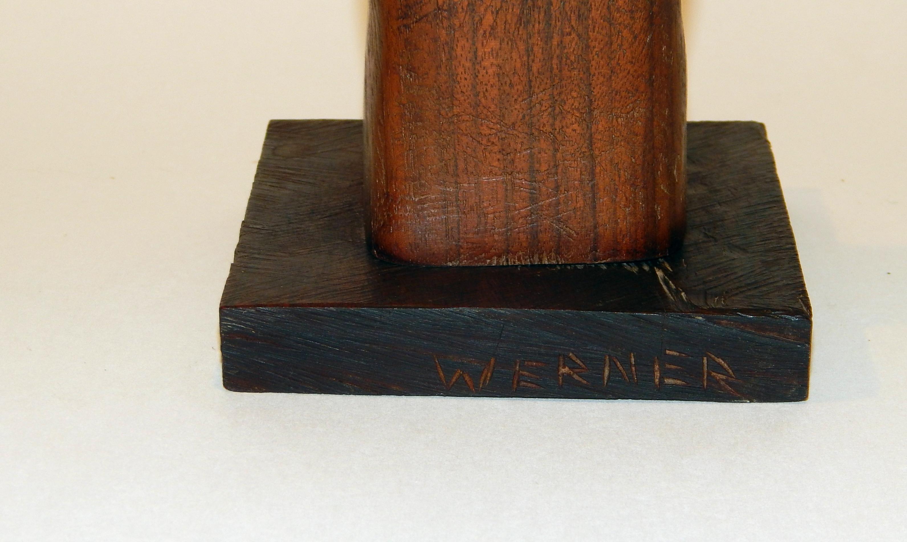 Nat Werner Original-Holzskulptur, weibliche Figur im Angebot 3