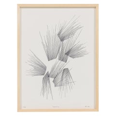 Natale Adgnot American Framed Mixed Media Drawing, "Implied Vertices #12"