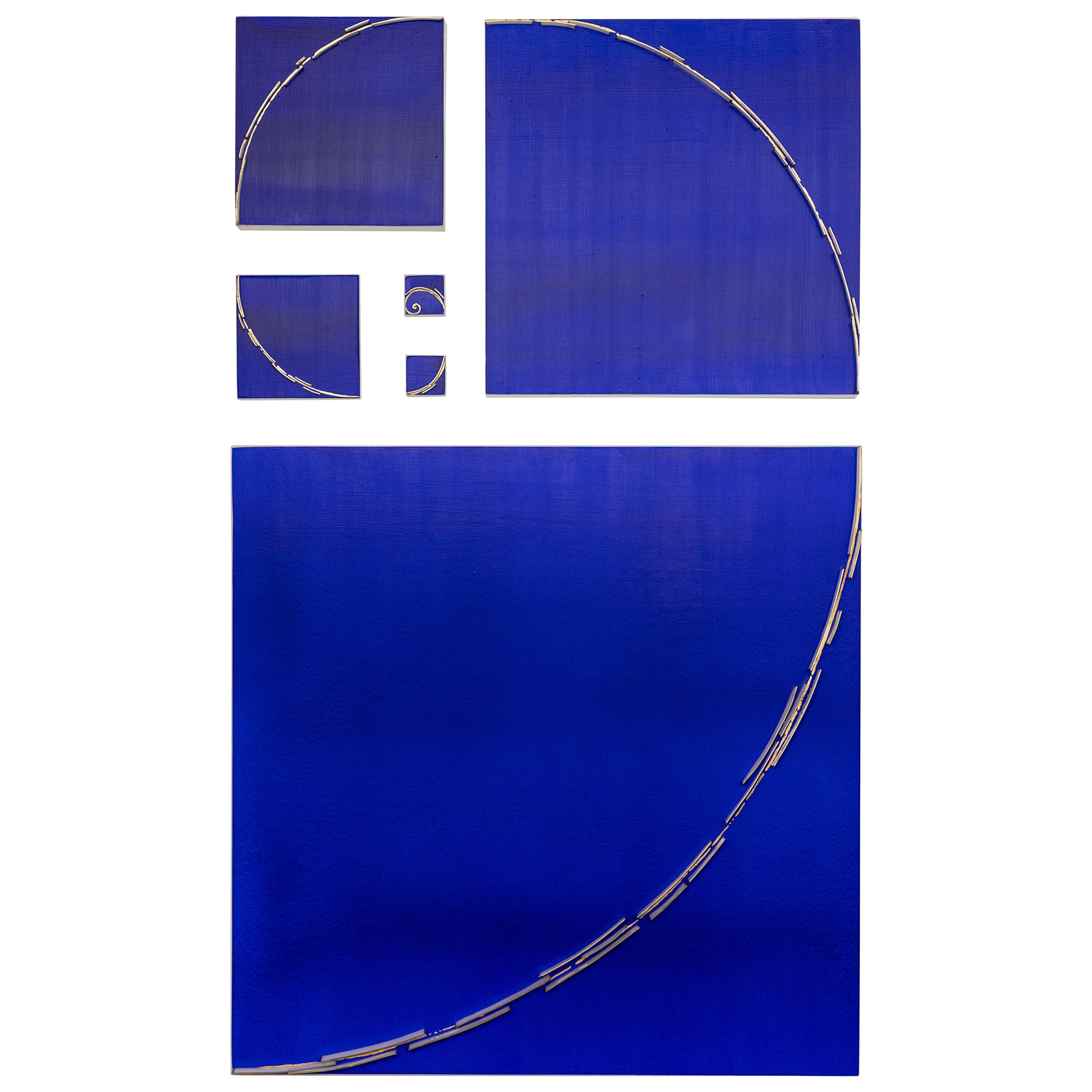 Natale Adgnot American Mixed Media Wall Collage, Titled: "Fibonacci Spiral" en venta