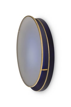 Natale Adgnot Mixed Media Wall Sculpture, Titled: "Double Round Moon Haze"