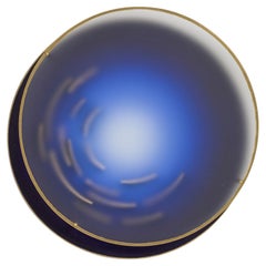 Natale Adgnot Mixed Media Wall Sculpture, Titled: "Double Round Moon Haze"