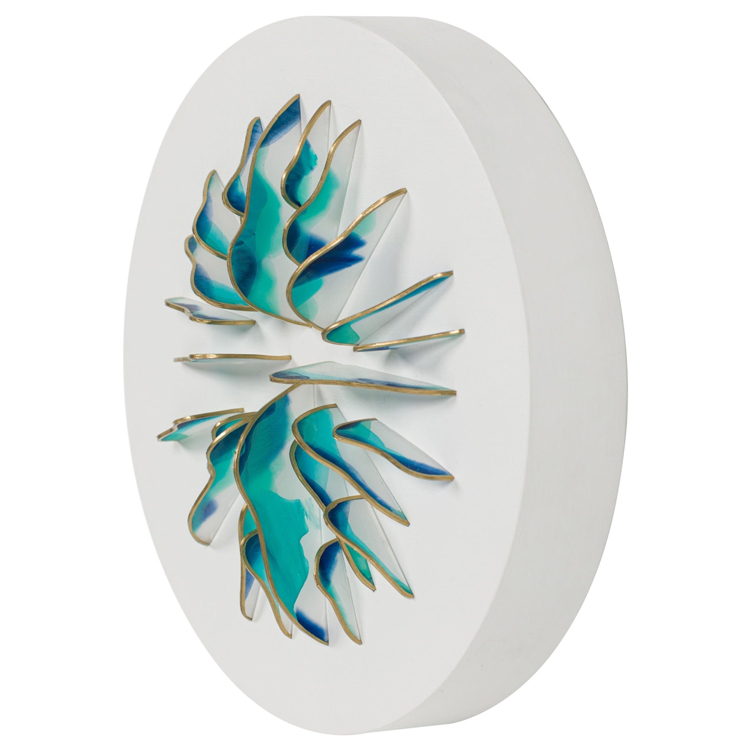 Natale Adgnot Mixed Media Wall Sculpture, Titled: "Mumyoi Lamellae"