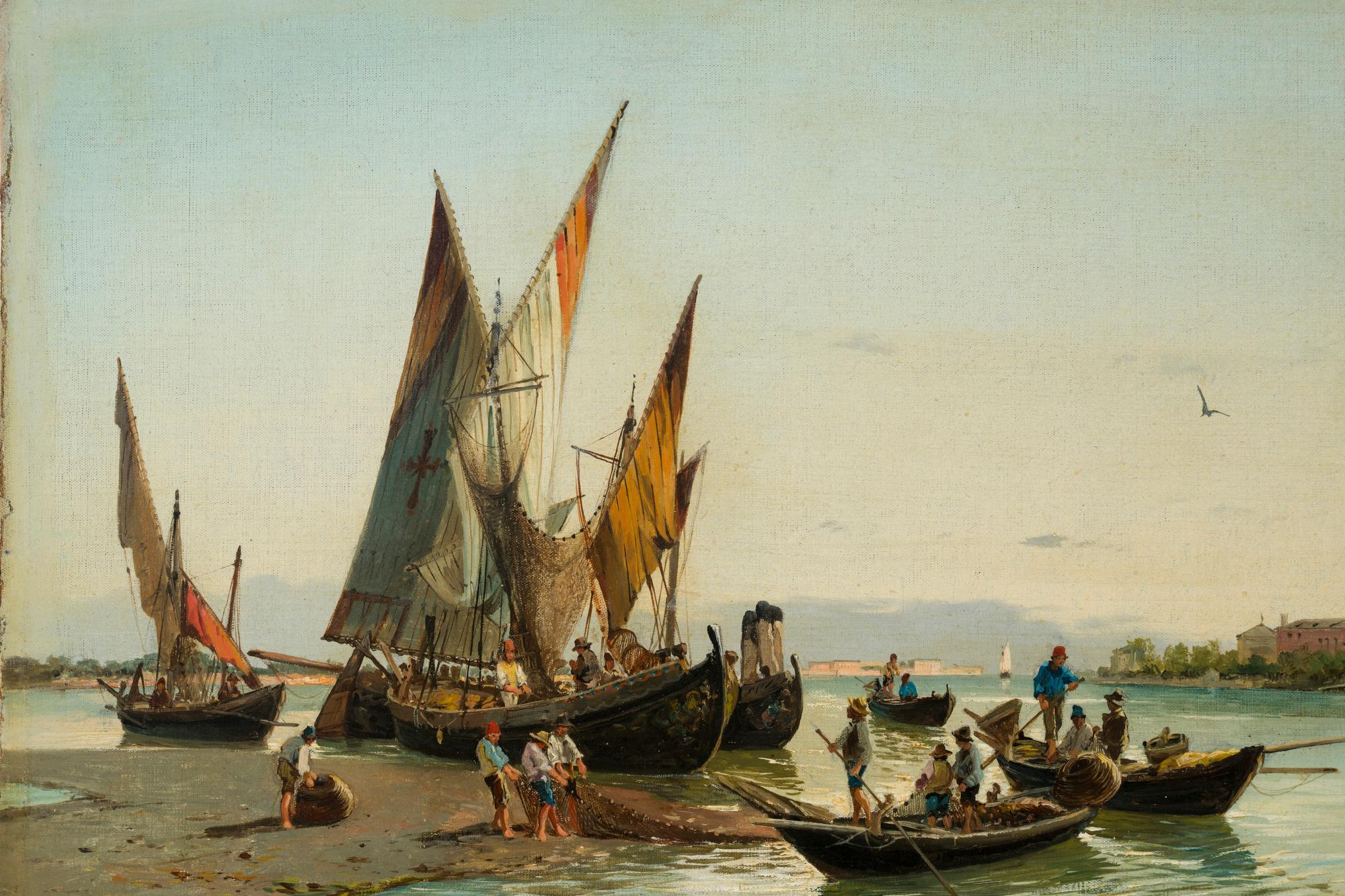 Venetian Lagoon – Painting von Natale Gavagnin