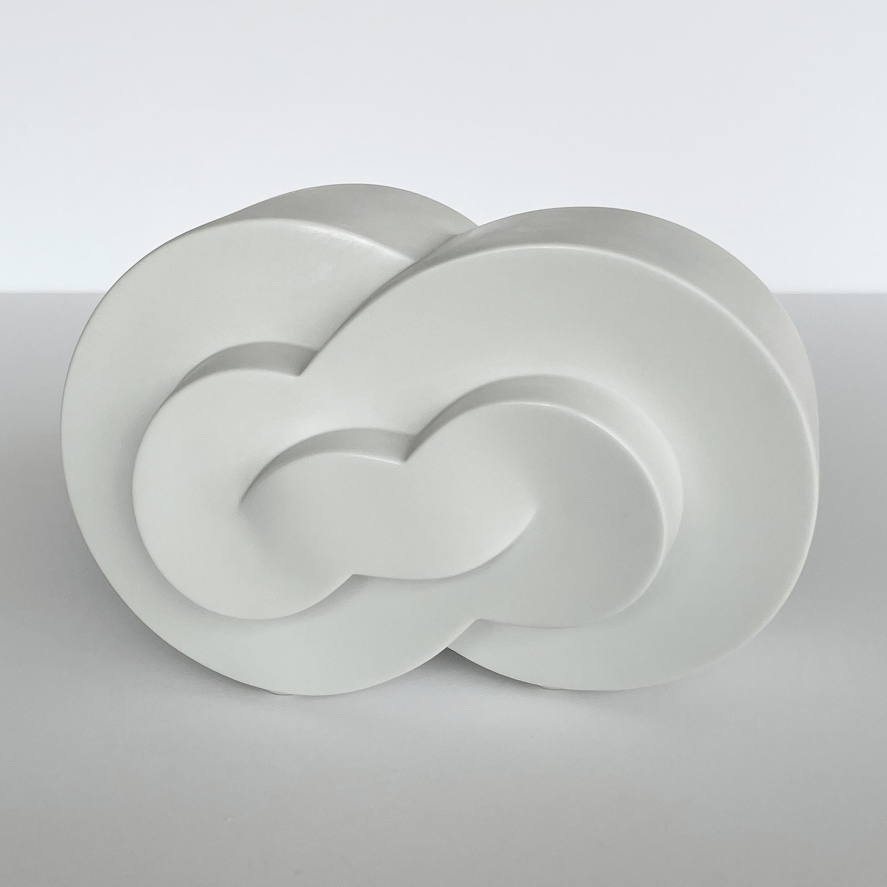 White porcelain abstract sculpture by Natale Sapone for Rosenthal, circa 1975. Abstract cloud-like form. Limited edition produced by Rosenthal and numbered 20 of 500, signed 