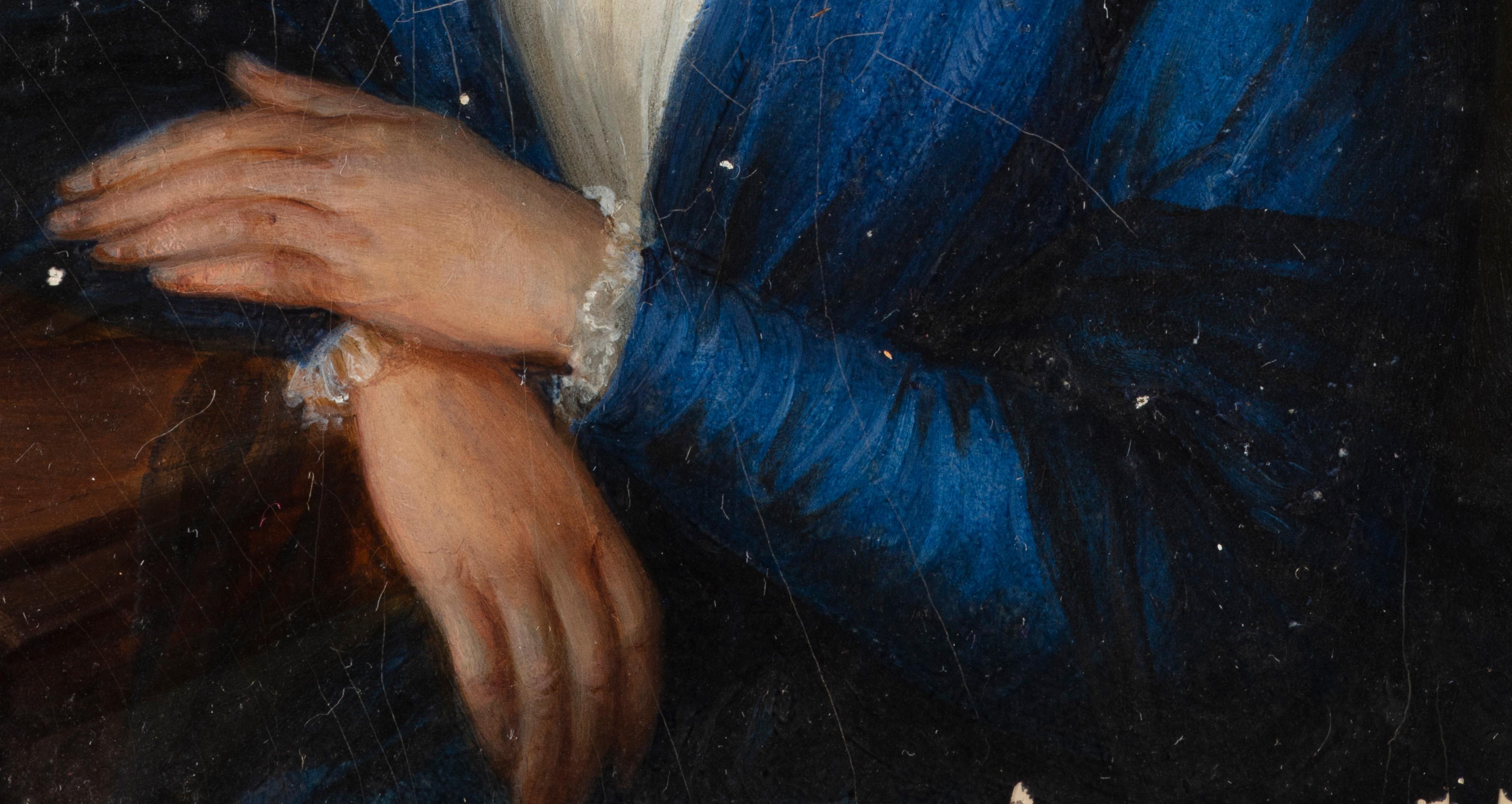 Siglo XVIII-XIX Por Natale Schiavoni Retrato de la hermana Óleo sobre cartón en venta 1