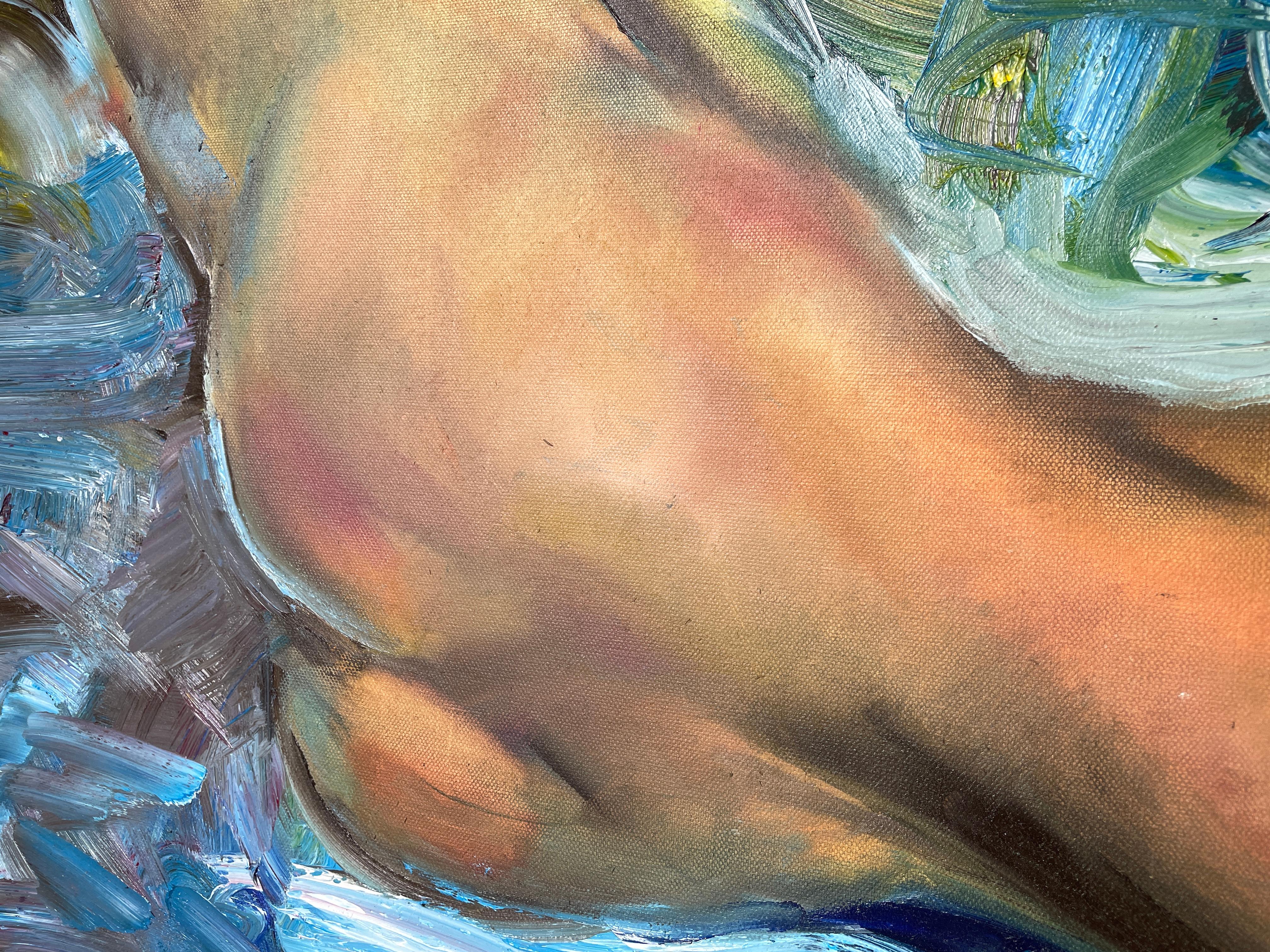 'Female Curve' by Natalia Aandewiel - Impressionist Figurative Female Nude For Sale 3