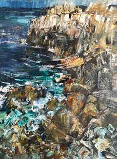"Tarde en Lovers Point" de Natalia Aandewiel - Paisaje marino costero impresionista