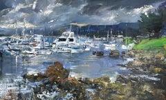 Sinfonía marina" de Natalia Aandewiel - Paisaje marino nublado impresionista