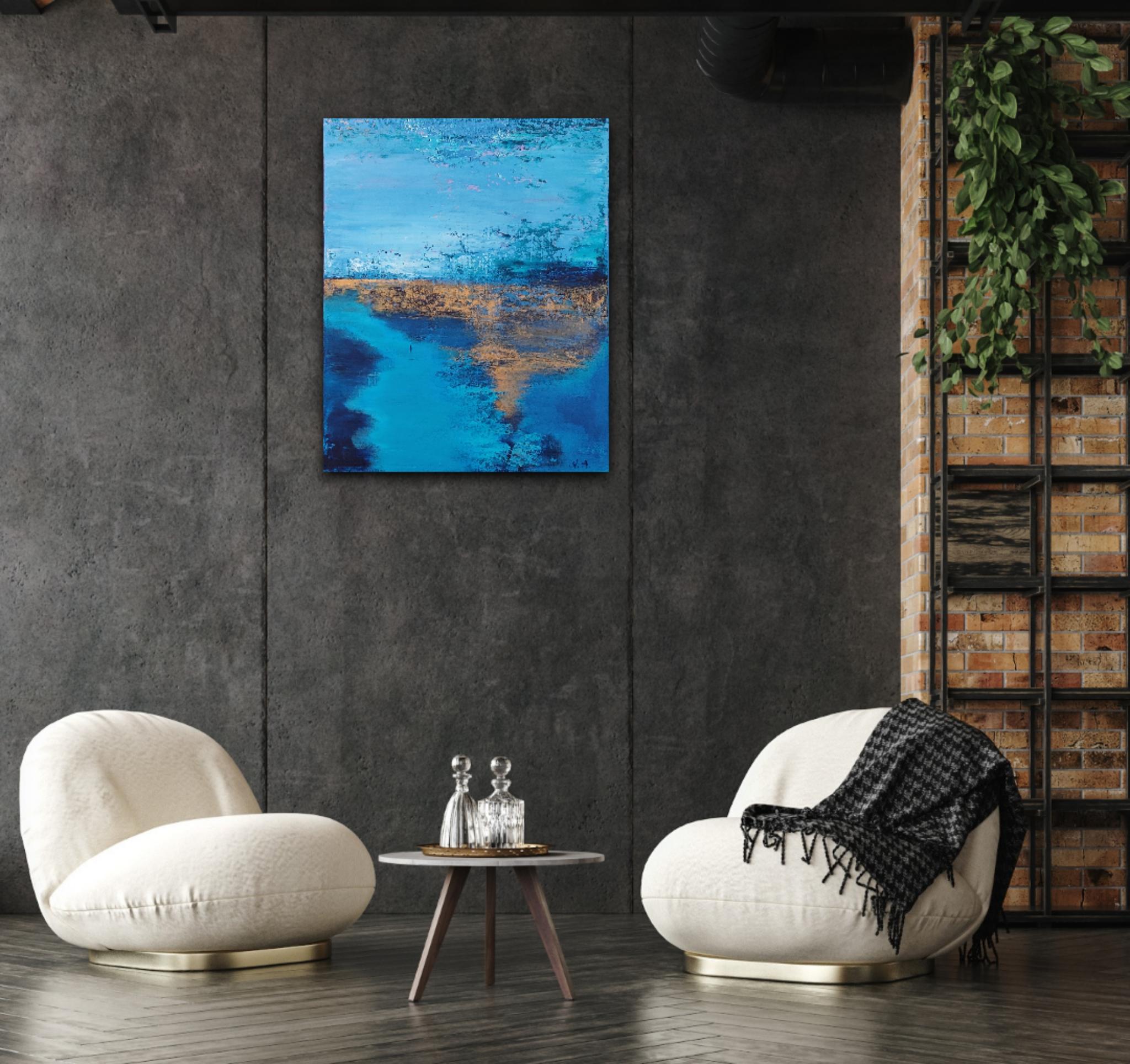 EN EL FIN DEL MUNDO. Pintura original abstracta - Painting de Natalia Ayu