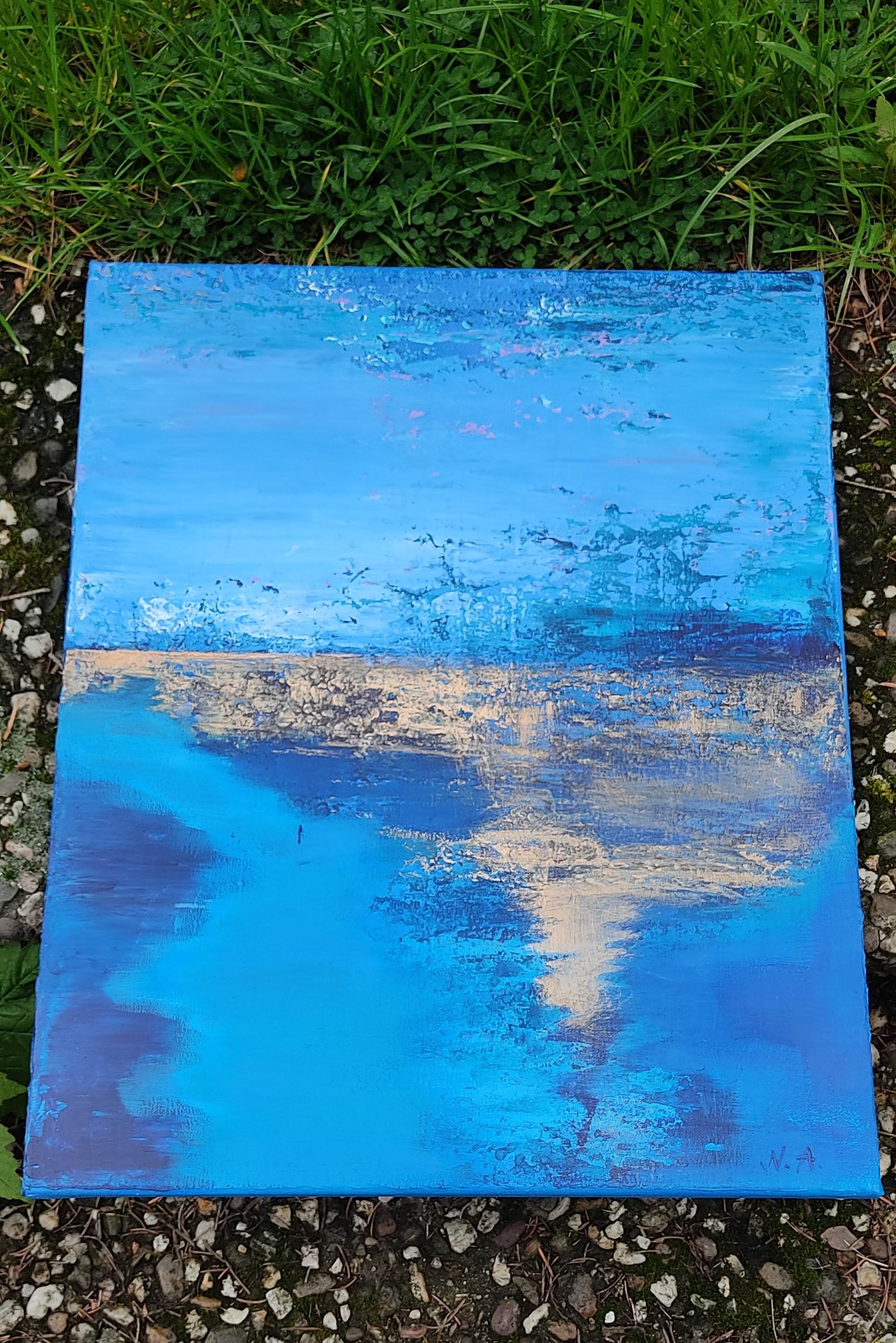 EN EL FIN DEL MUNDO. Pintura original abstracta - Painting Impresionista de Natalia Ayu