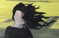 Steppe Soul II, Modern Figurative Painting, Expressive Landscape, Woman Portrait