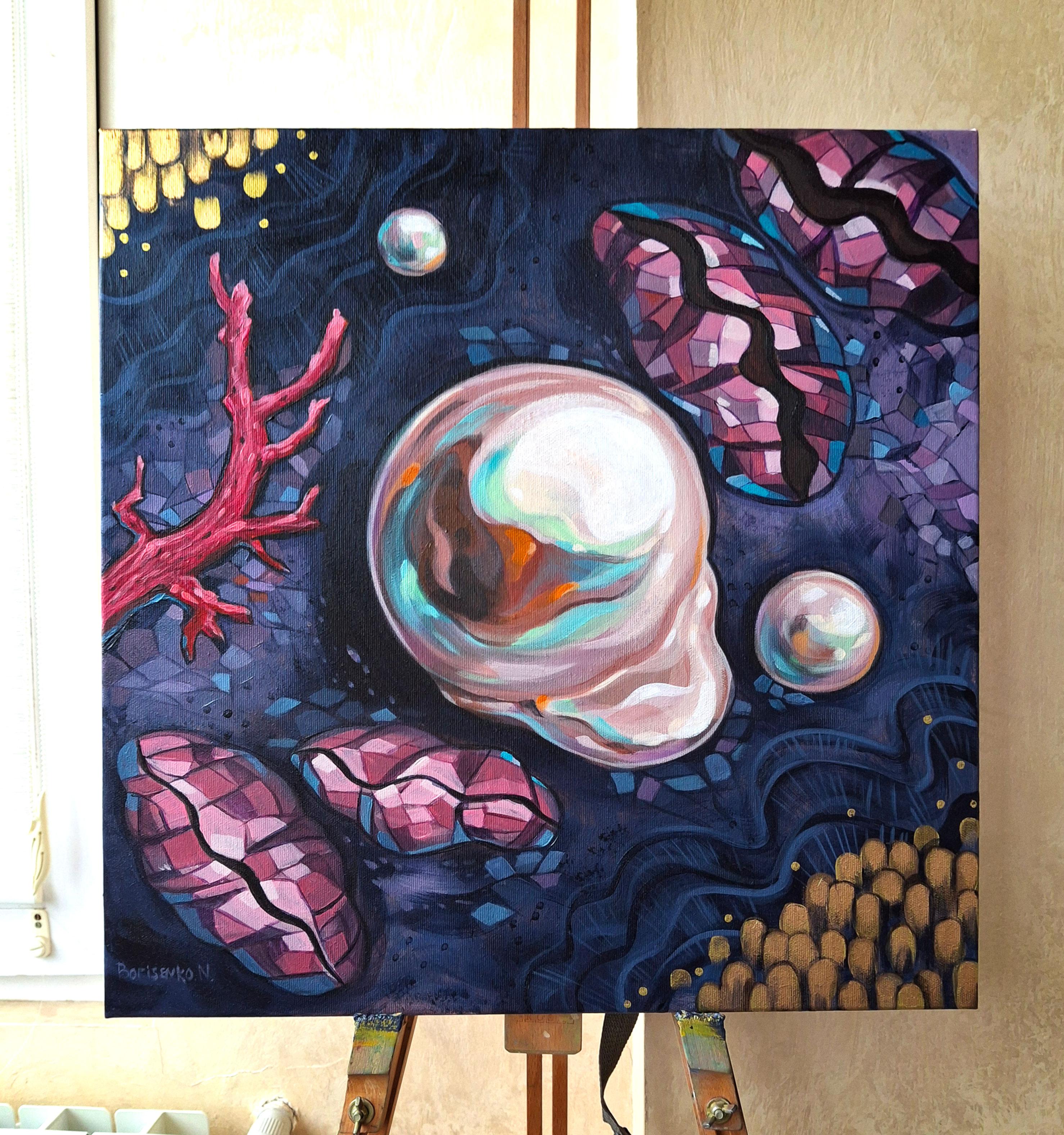 Barocke Perle - Luminous Essence – Painting von Natalia Borisenko