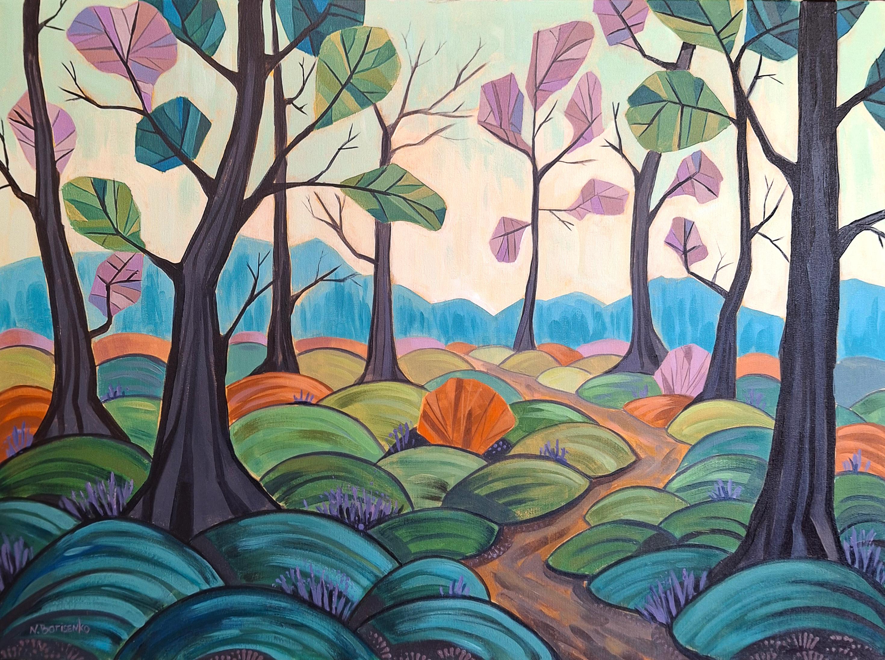 Figurative Painting de Natalia Borisenko - Ramas del destino