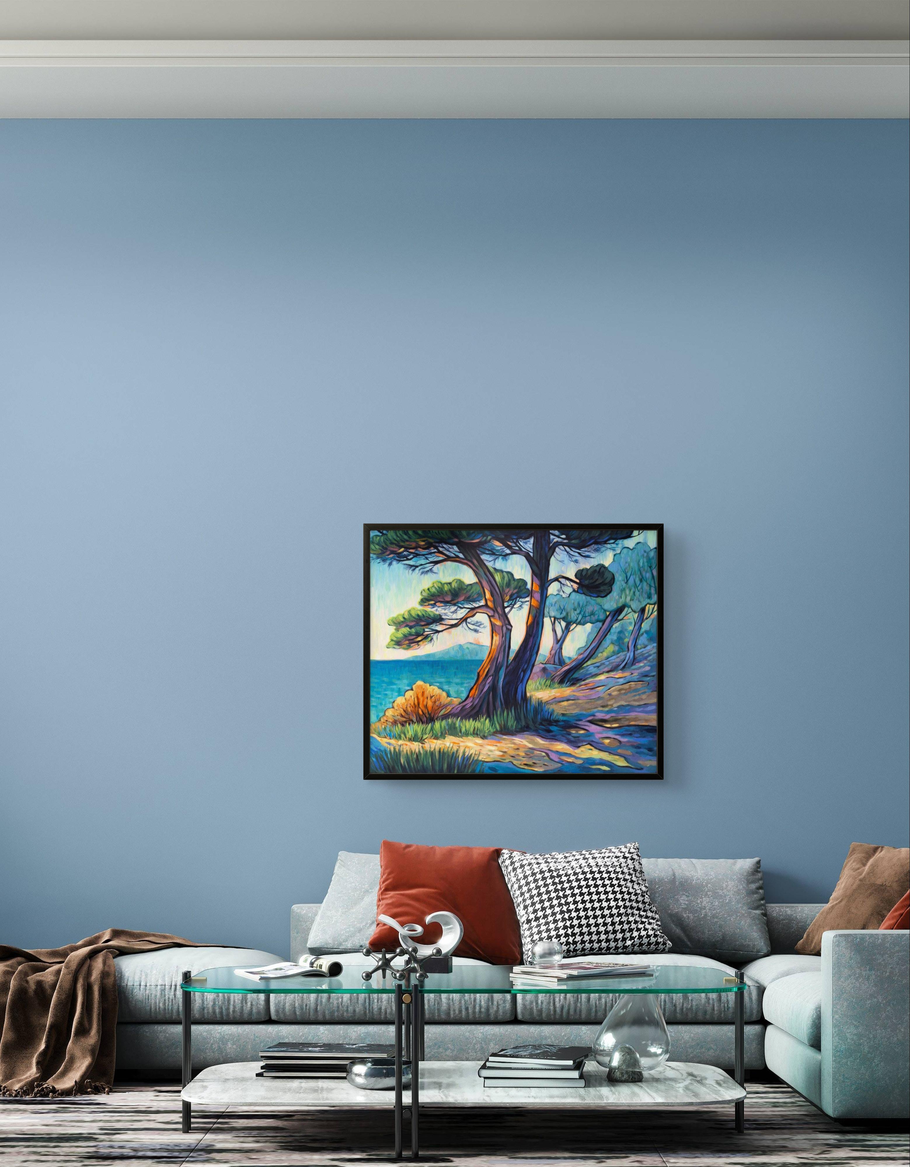 Paysage lumineux côtier - Contemporain Painting par Natalia Borisenko