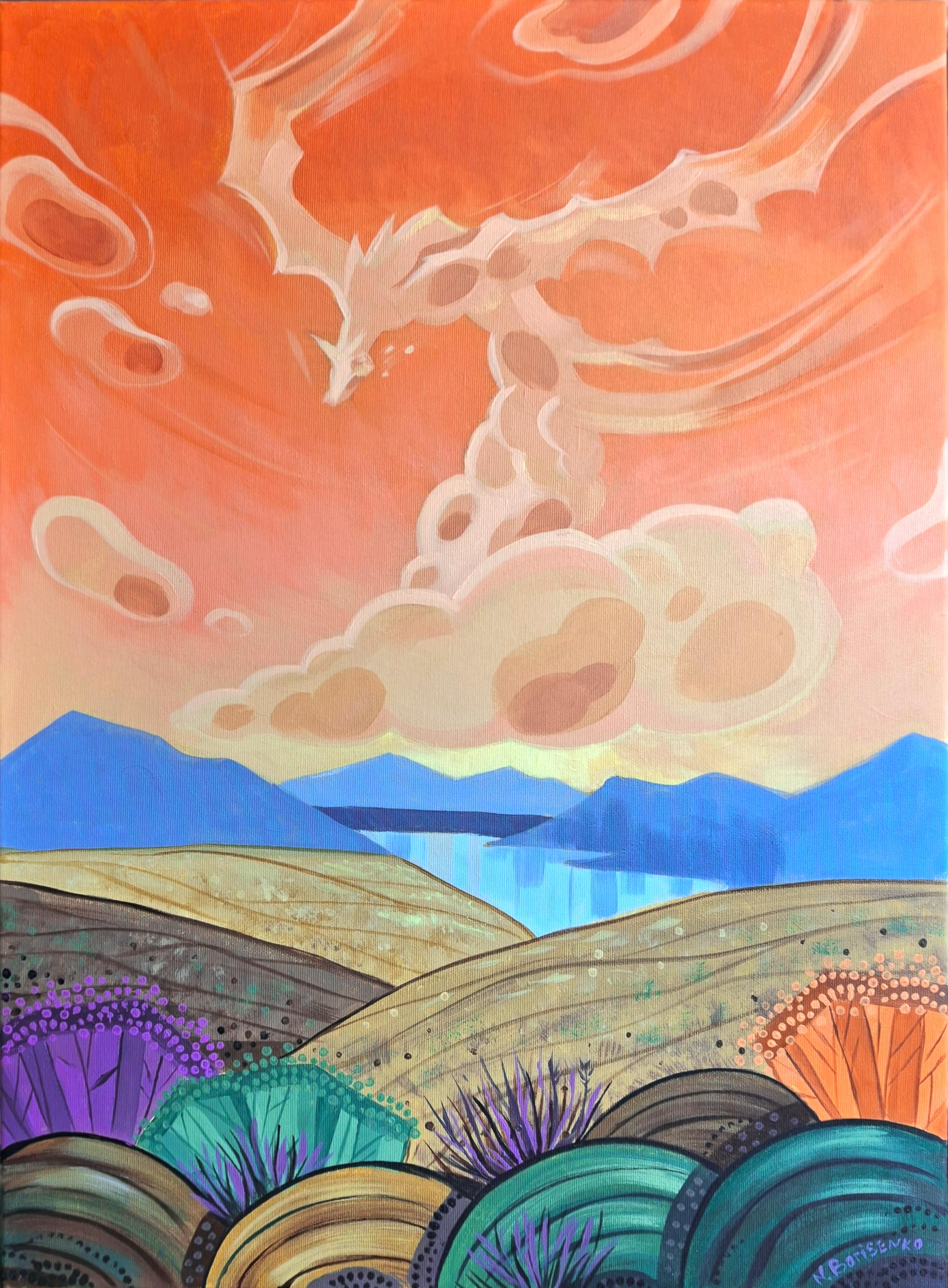 Abstract Painting de Natalia Borisenko - Centinela Celestial