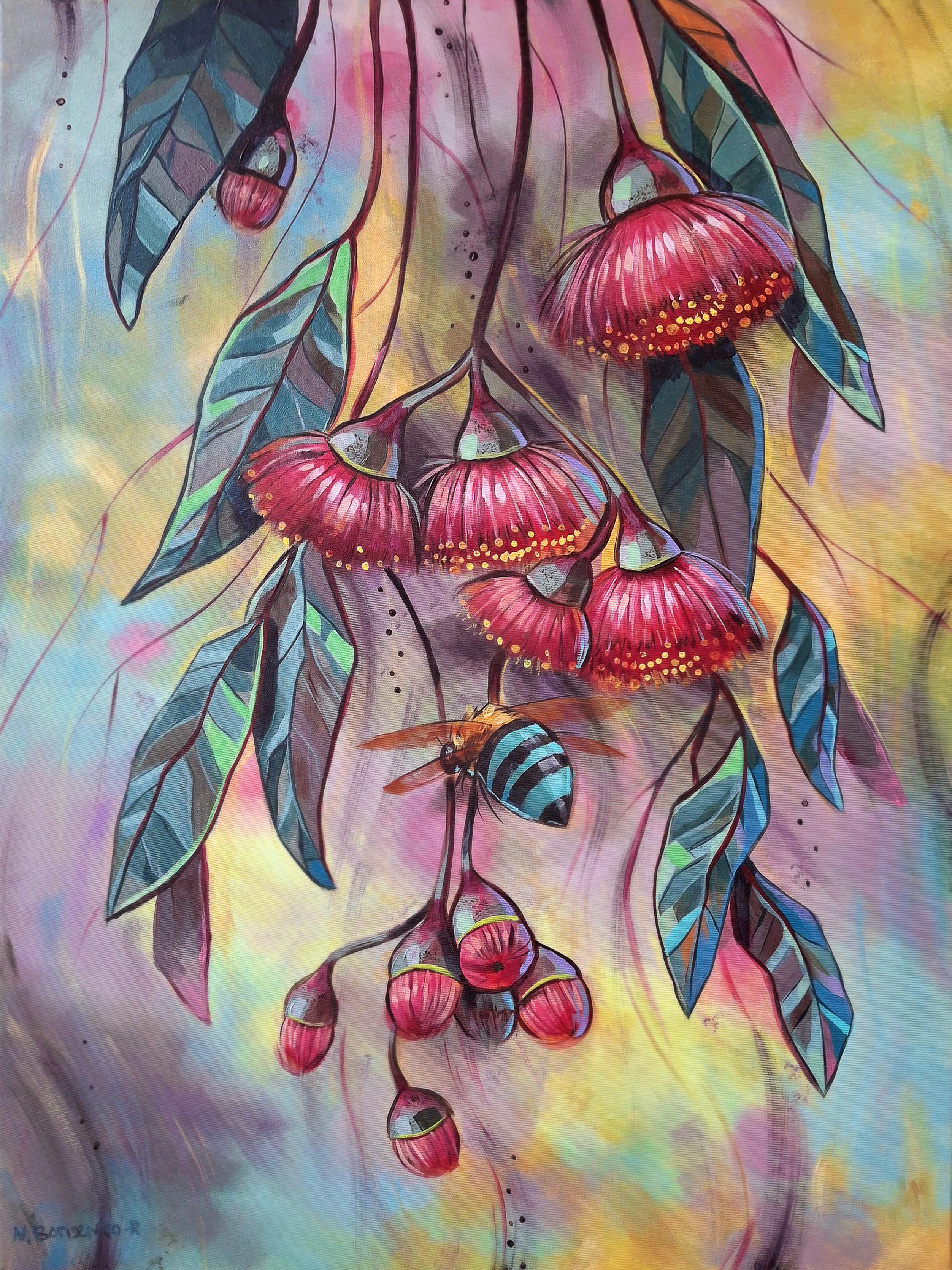 Natalia Borisenko Still-Life Painting - Inner Garden No.3 — Eucalyptus Light