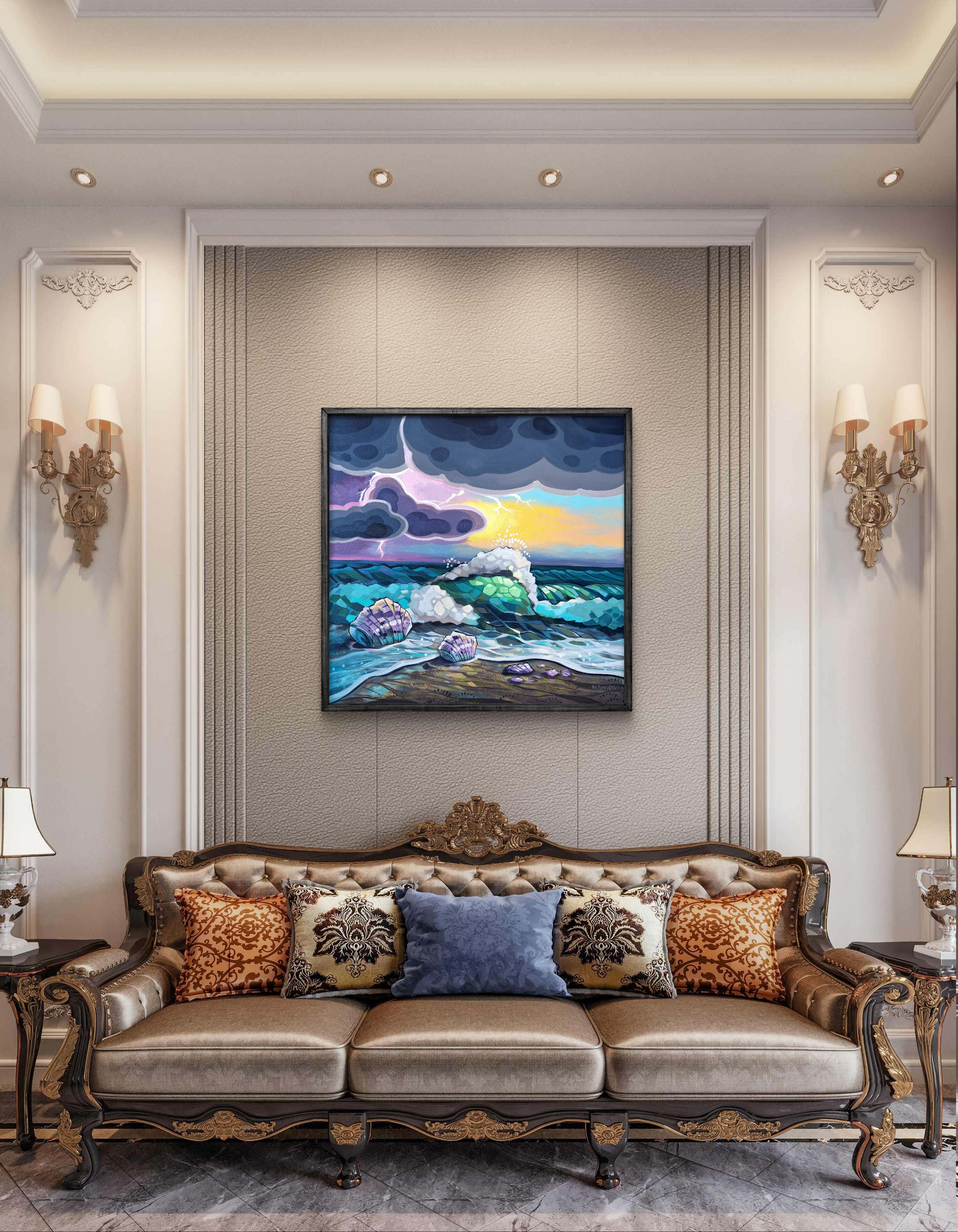 Il mare dentro - I doni della marea silenziosa - Painting Contemporaneo di Natalia Borisenko