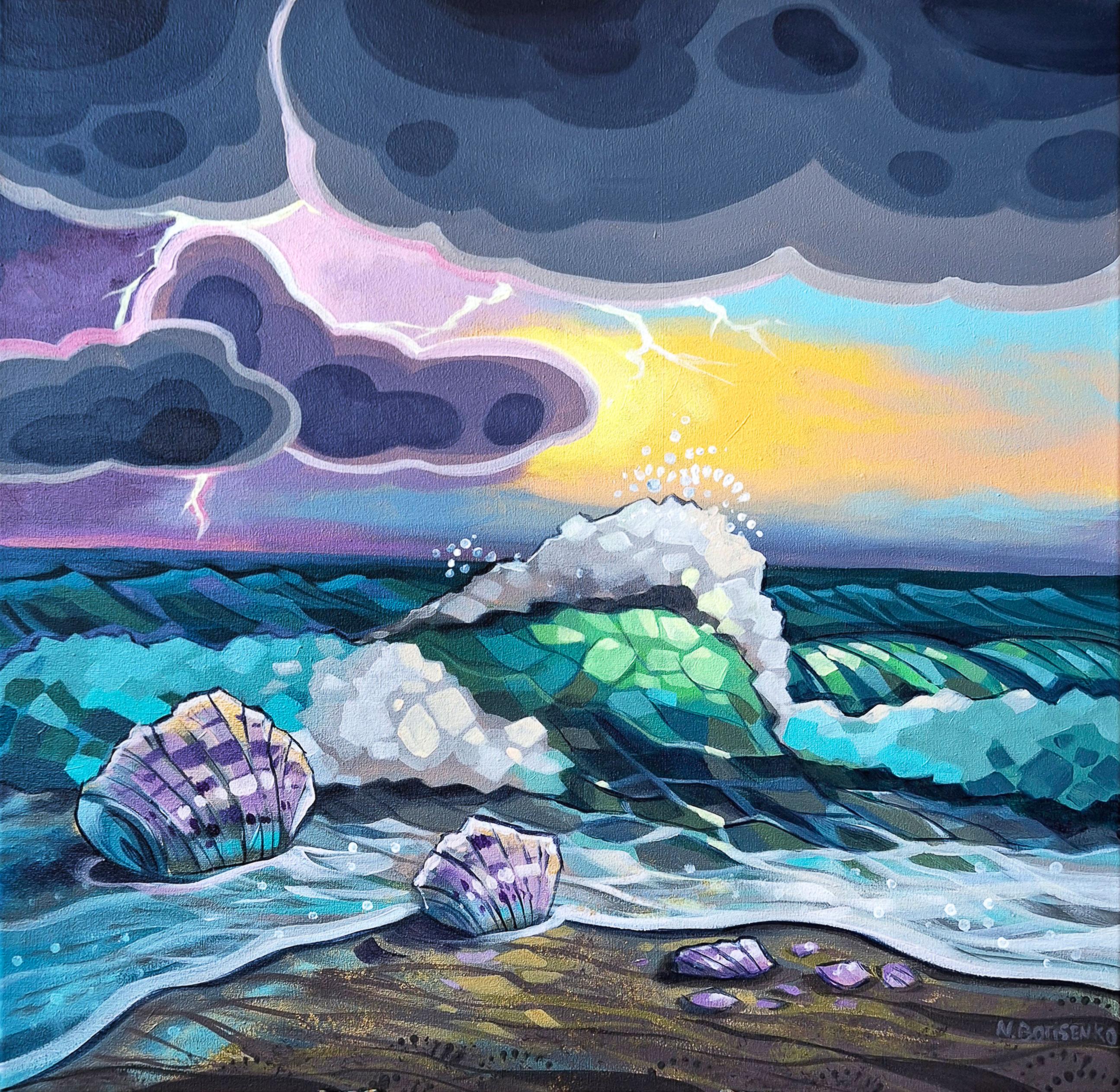 Landscape Painting di Natalia Borisenko - Il mare dentro - I doni della marea silenziosa