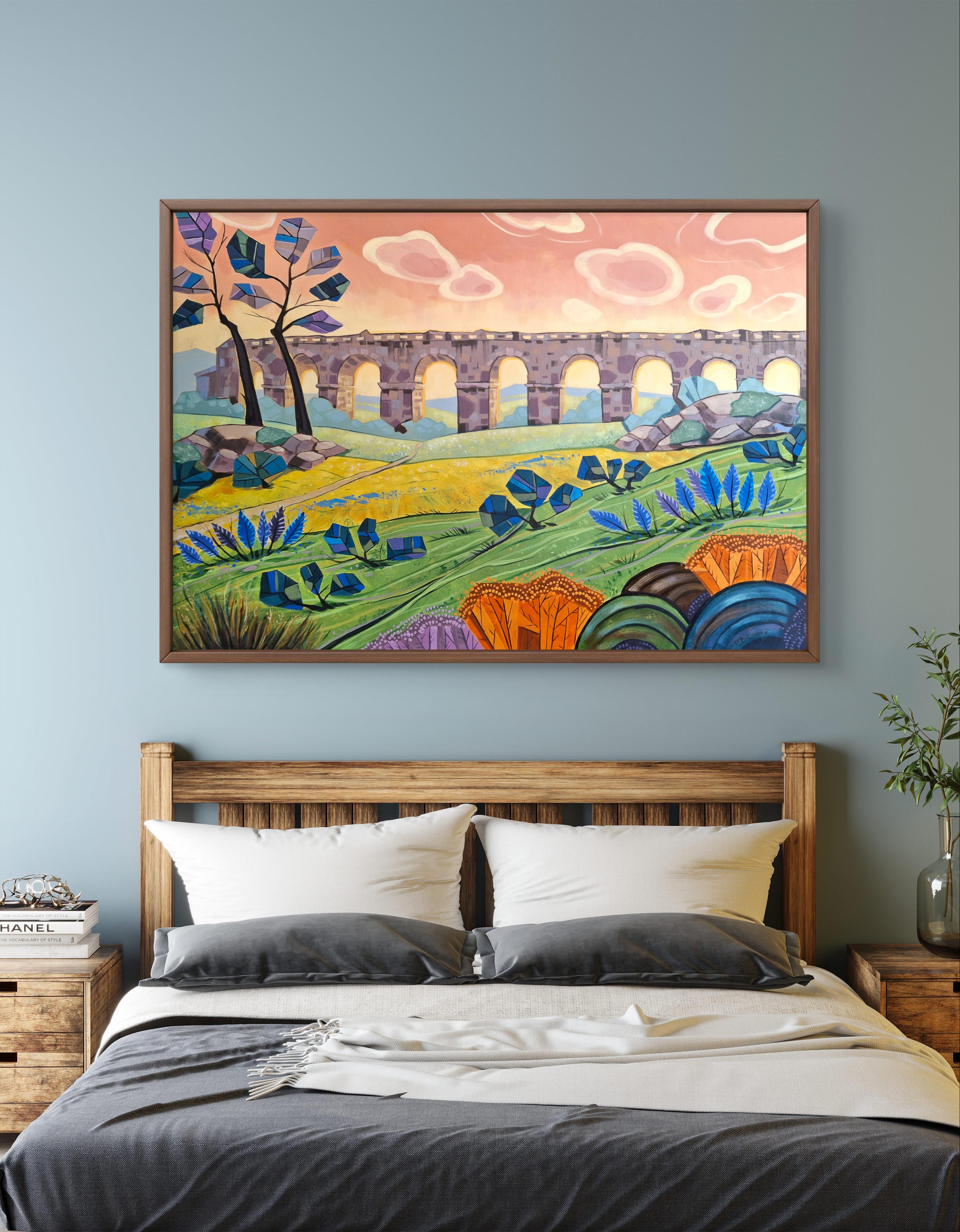 The Crossroads of Time - Contemporary Painting by Natalia Borisenko