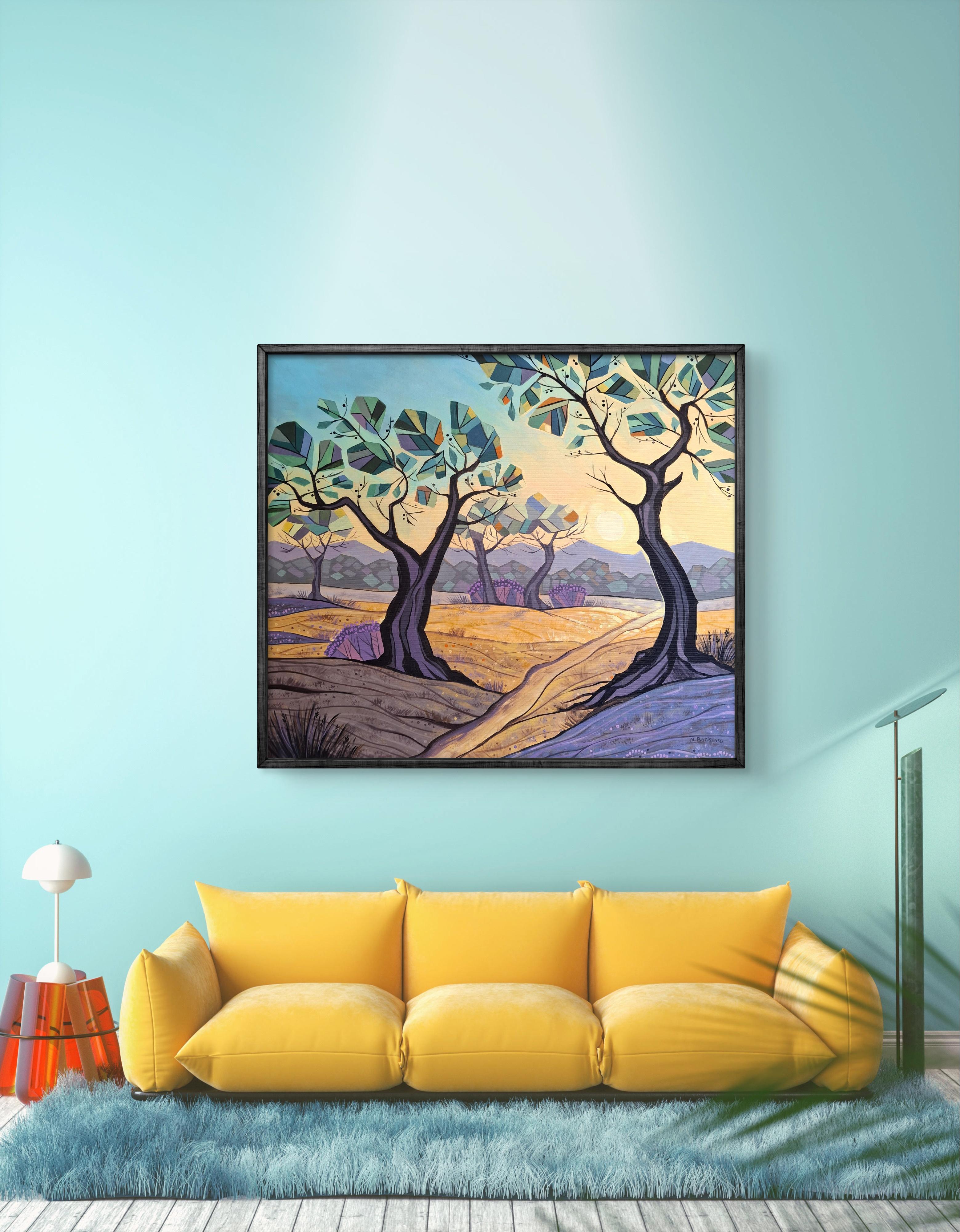 Unter dem Olivenhimmel (Zeitgenössisch), Painting, von Natalia Borisenko