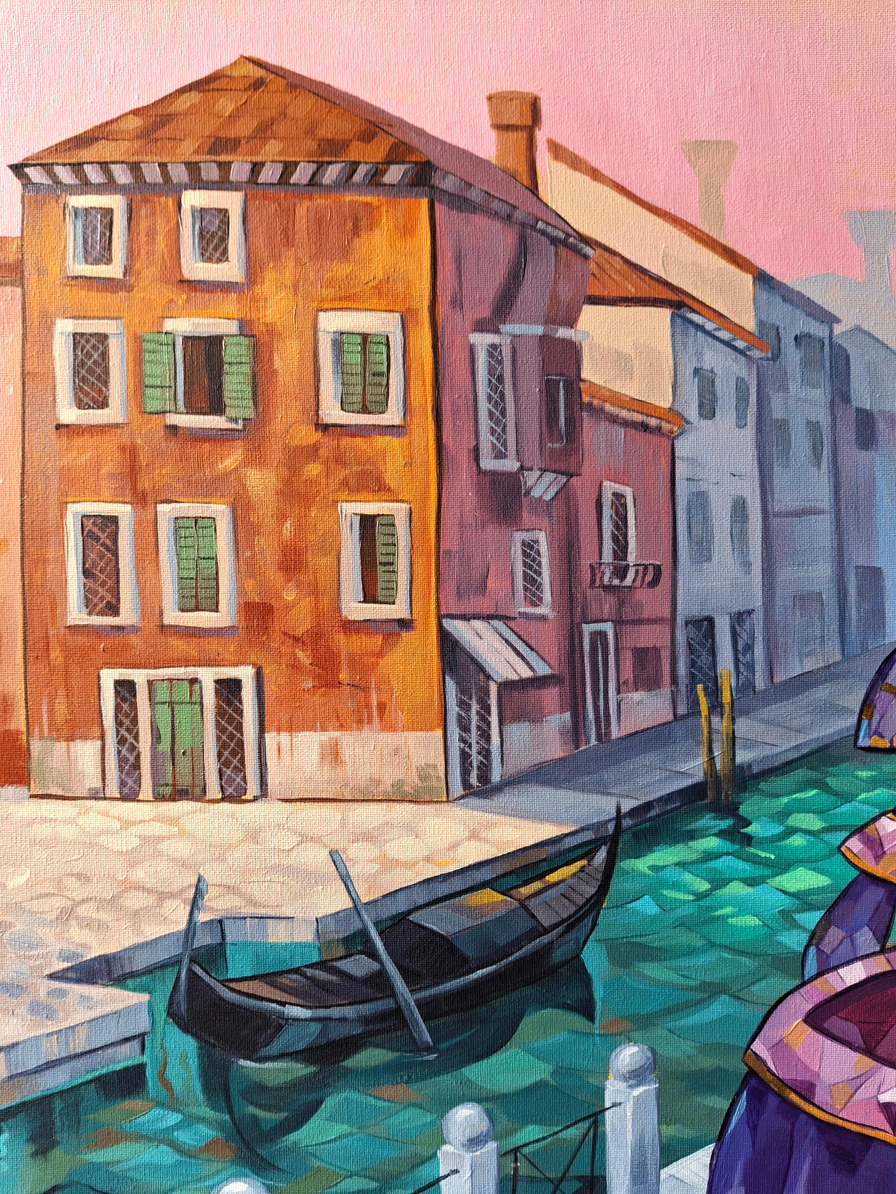 Venice in Gentle Light - Painting by Natalia Borisenko